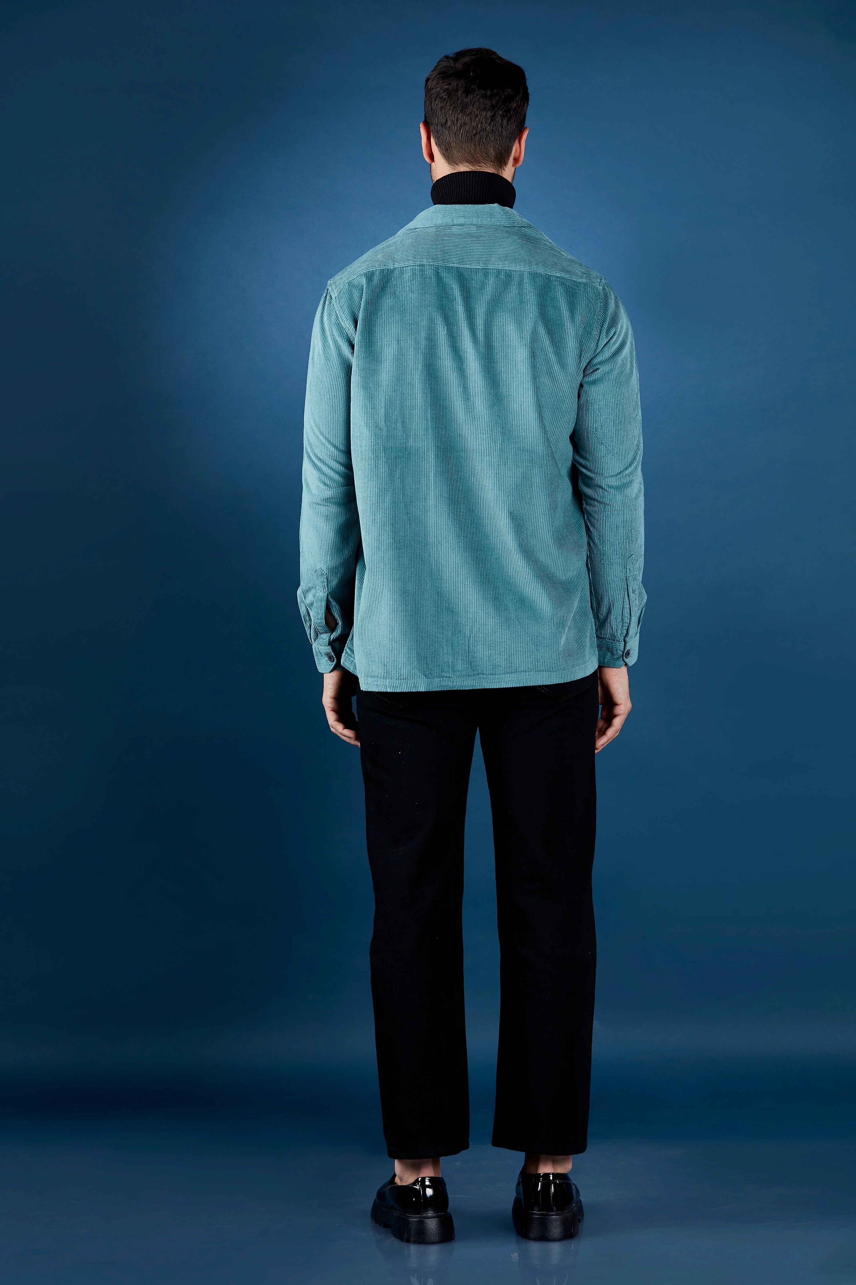 Ocean Teal Corduroy Overshirt