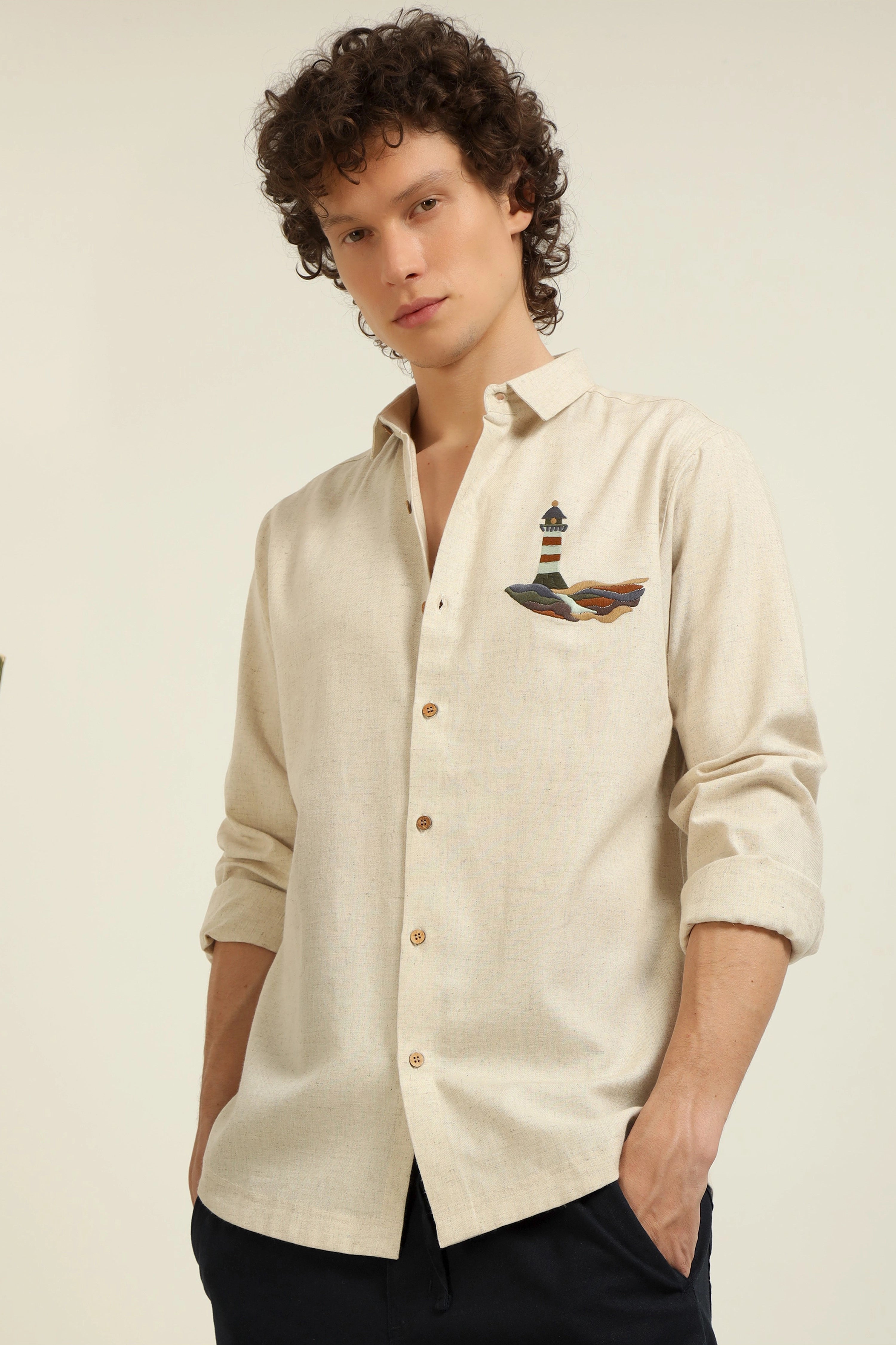 Lighthouse embroidery Shirt