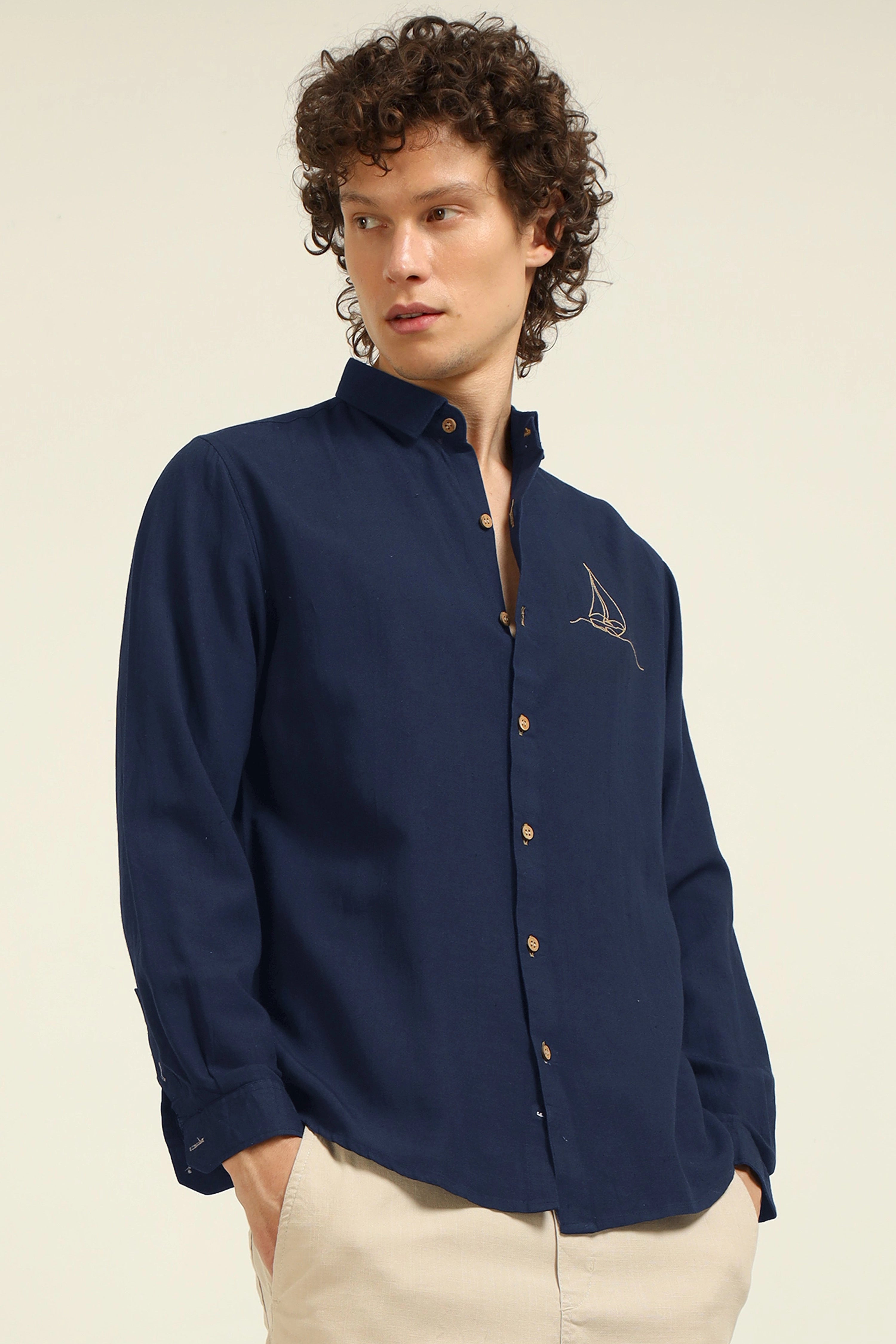 Classic Pirogue Embroidery Shirt