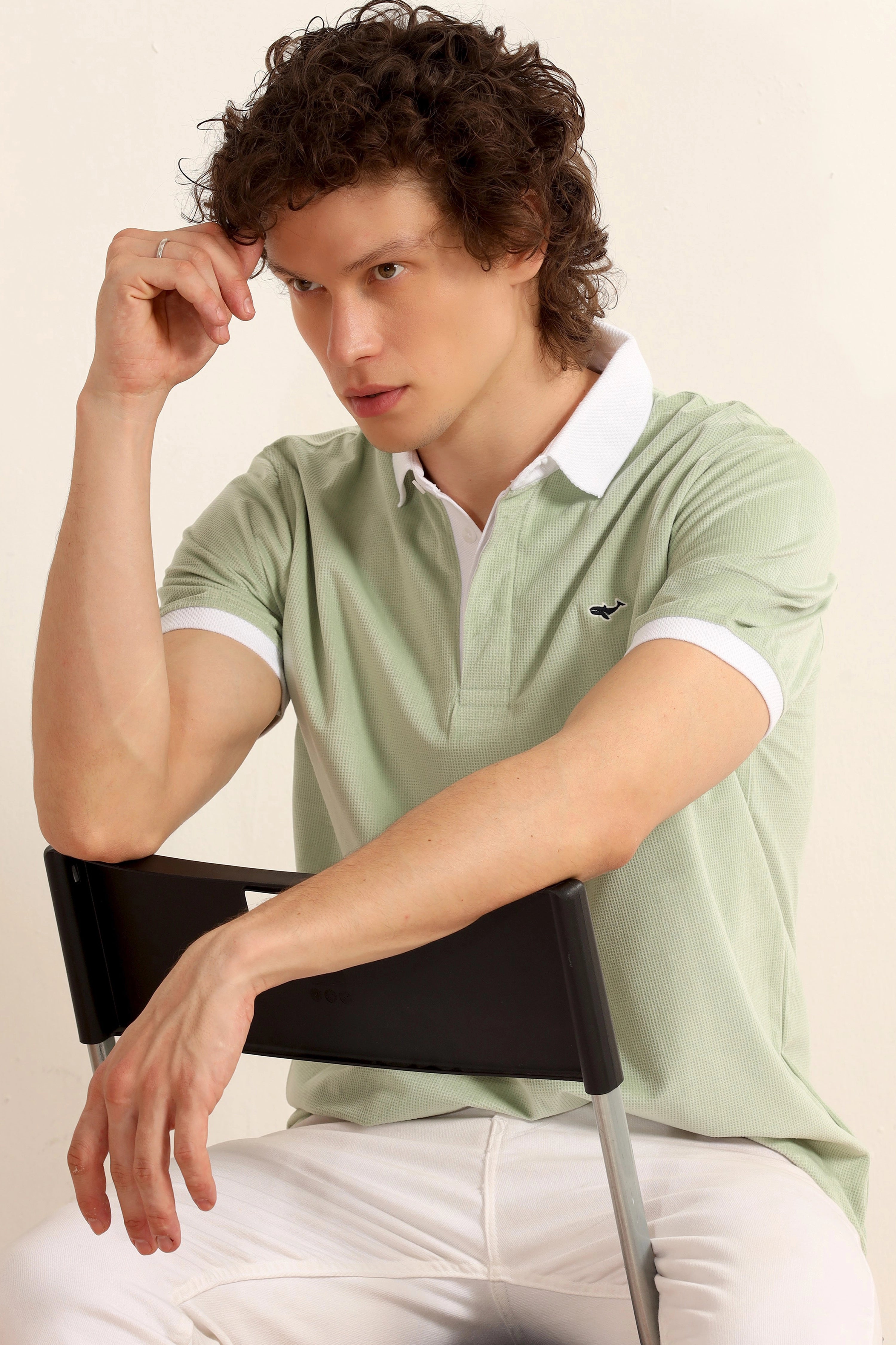 Vancouver Green Contrast Collar Polo Tshirt