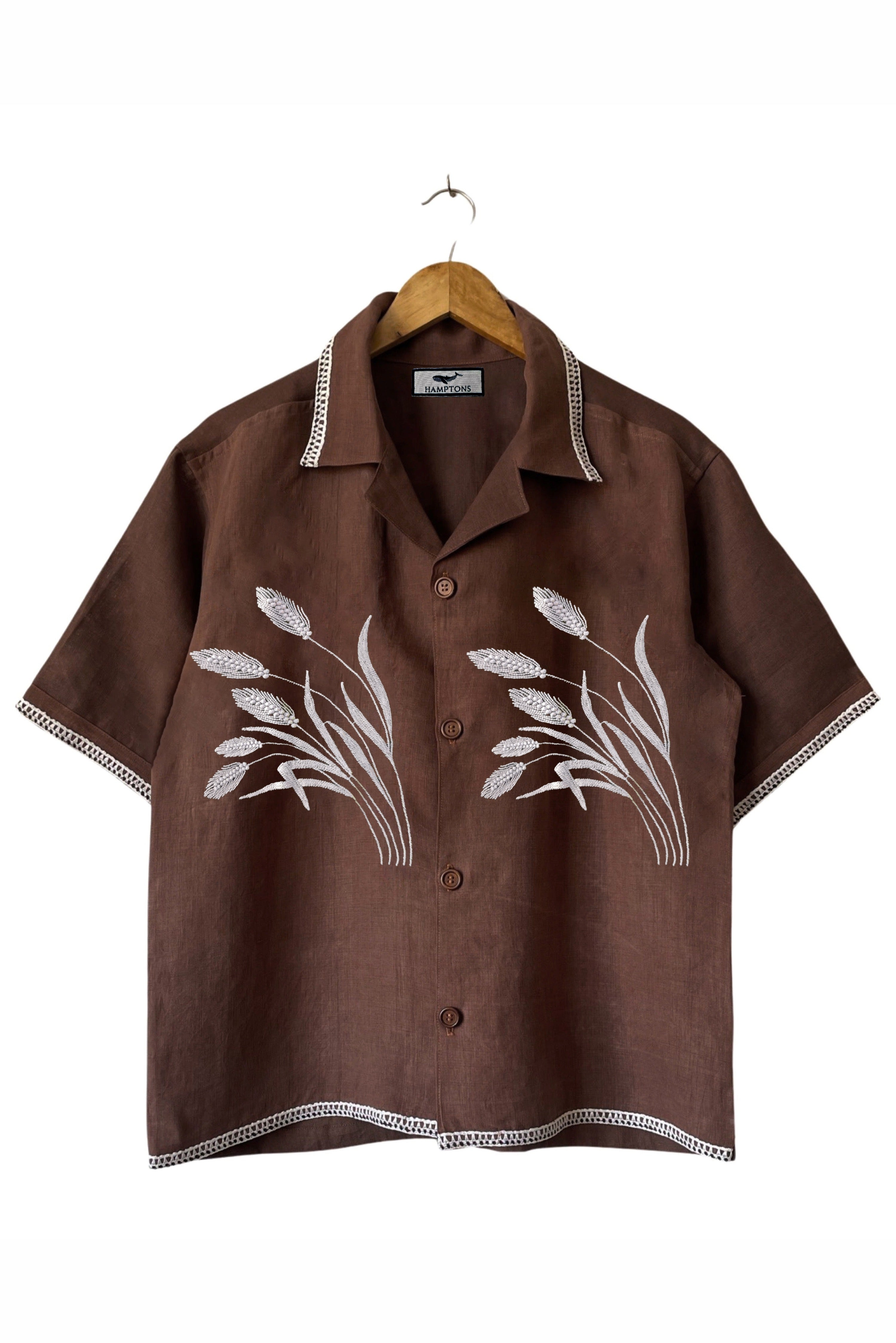 Houston Barley Embroidery Box Fit Shirt