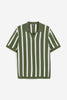 Summer Green Stripes Old Money Polo