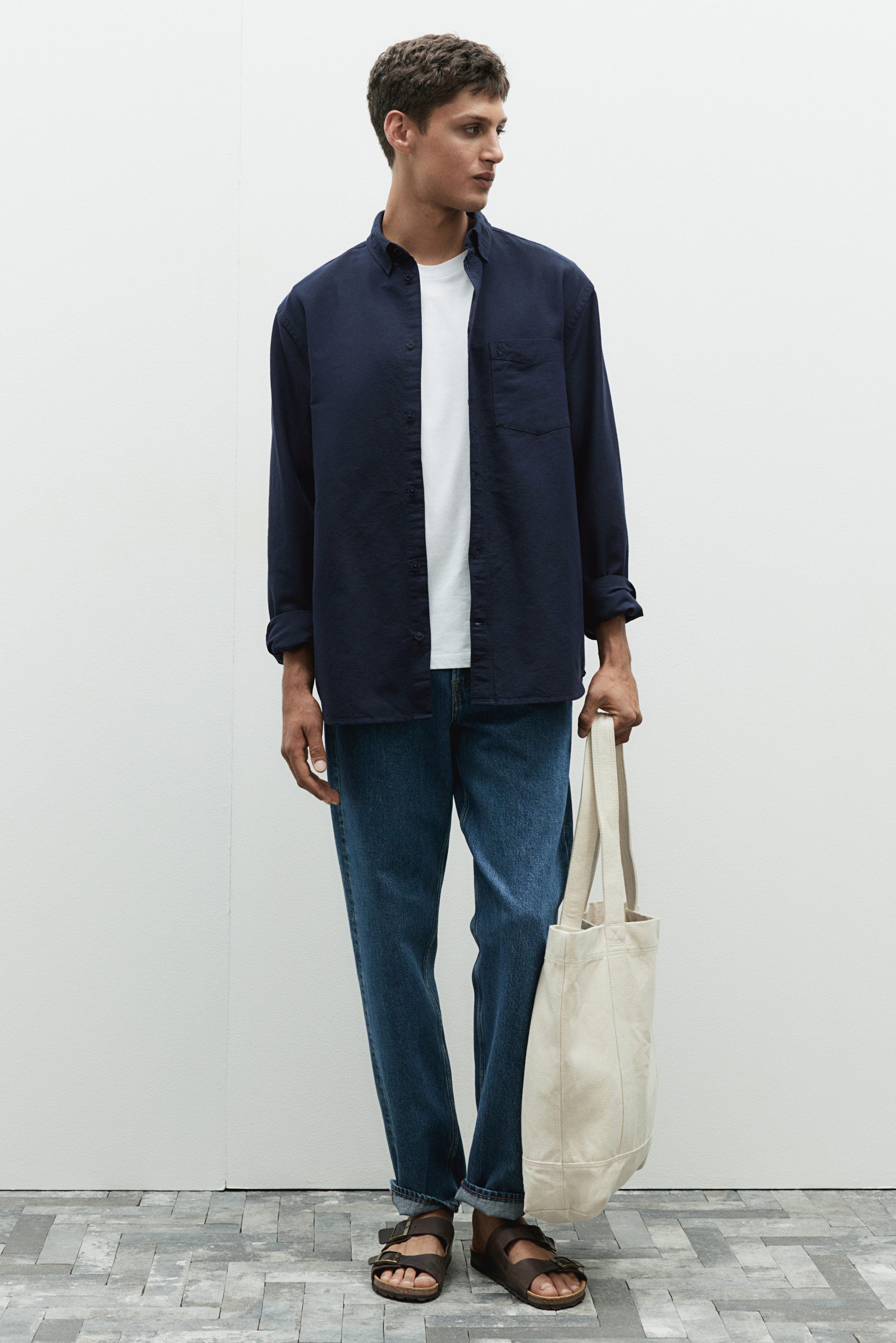 Classic Essential 100% Cotton Embroidery Shirt