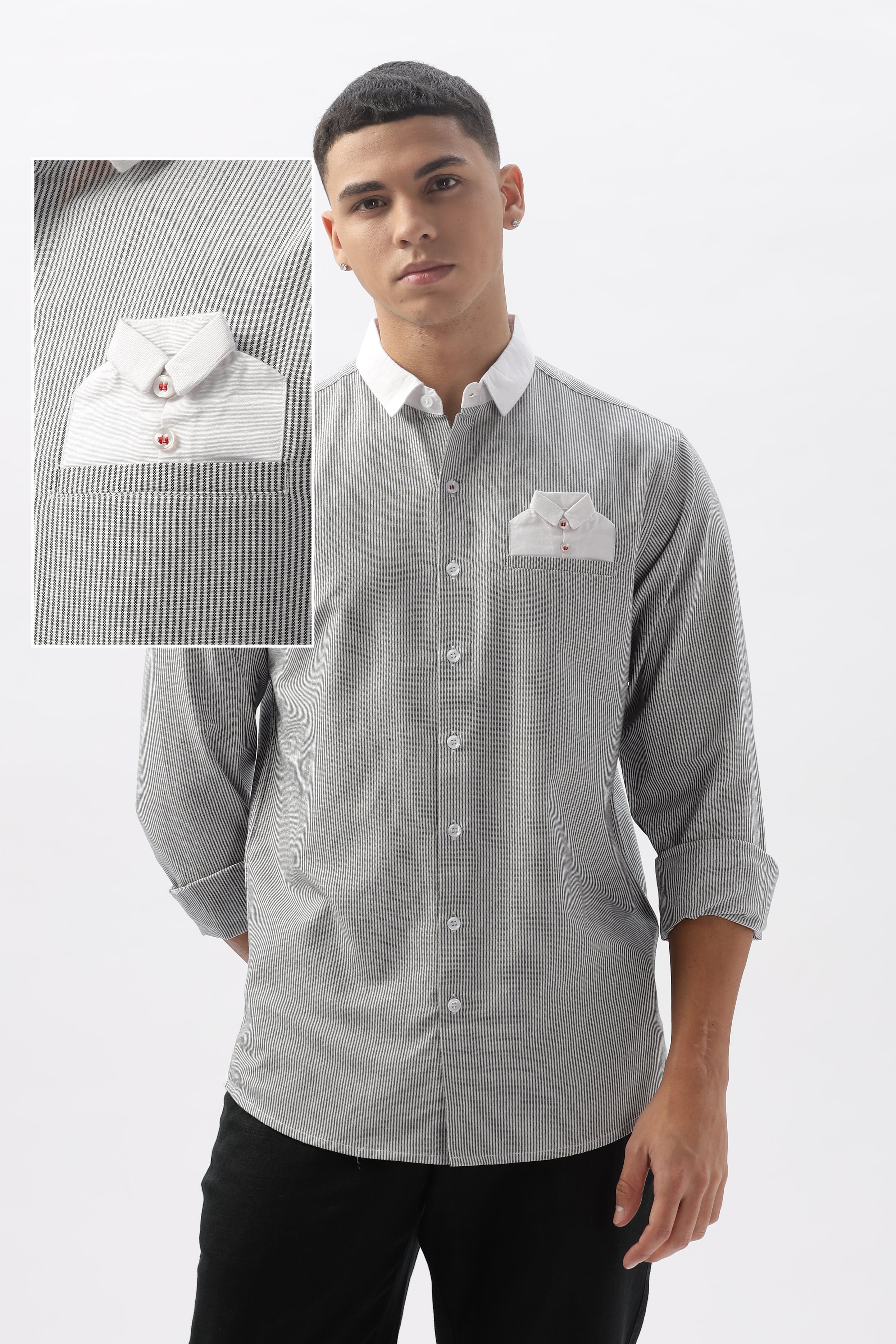 Shirtified Pocket Couture Statement Shirt