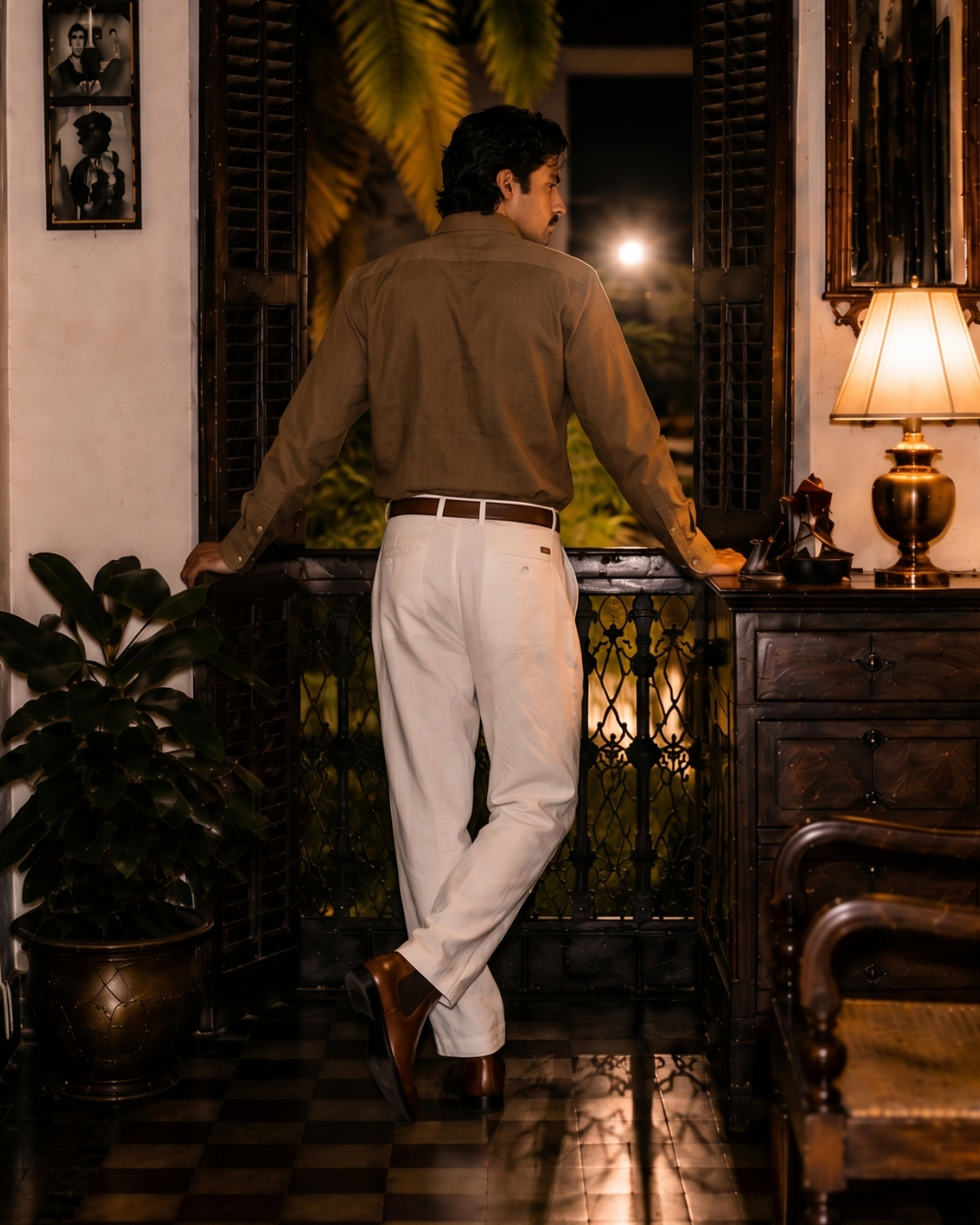 Mesa Brown–Western Flap Pockets Utility Shirt