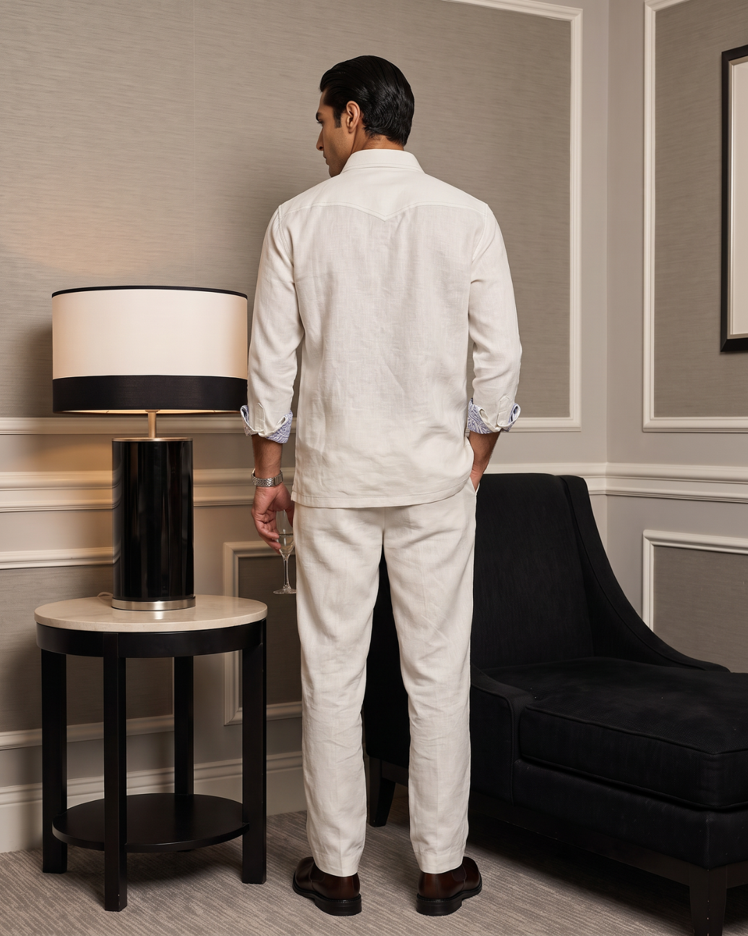 Safari Utility White Cotton Co-ordinated Outfits for Men
