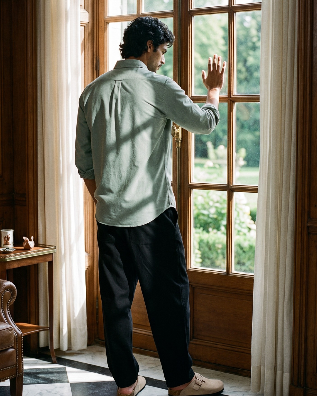 Everyday Tailored Oxford- Broad Collar Button Placket Shirt
