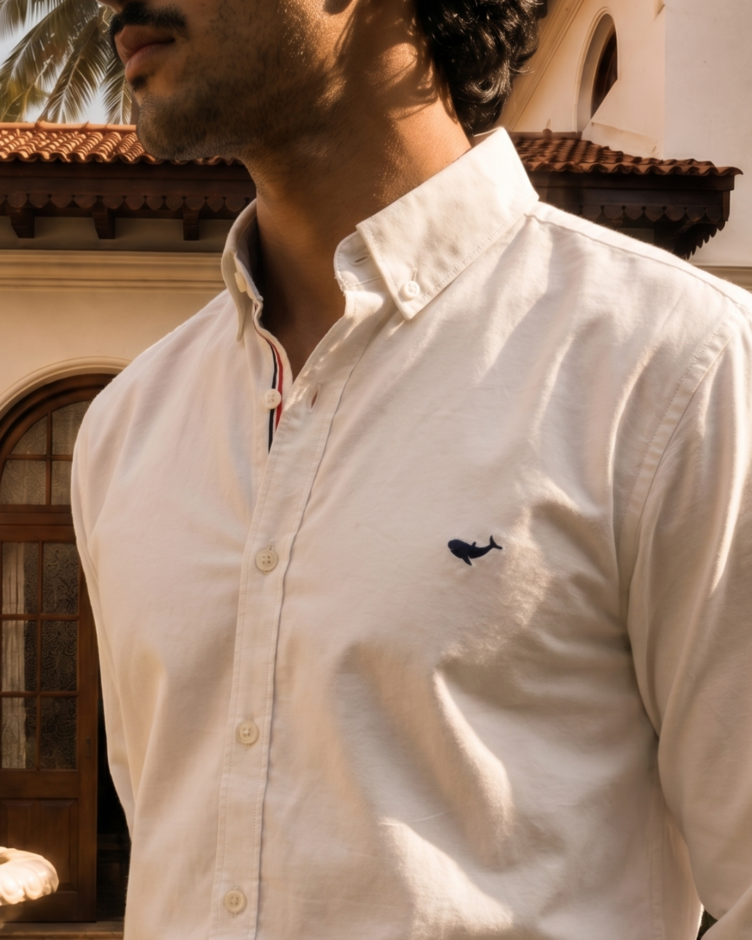 Fine Count Oxford- Broad Collar and Elbow Patches