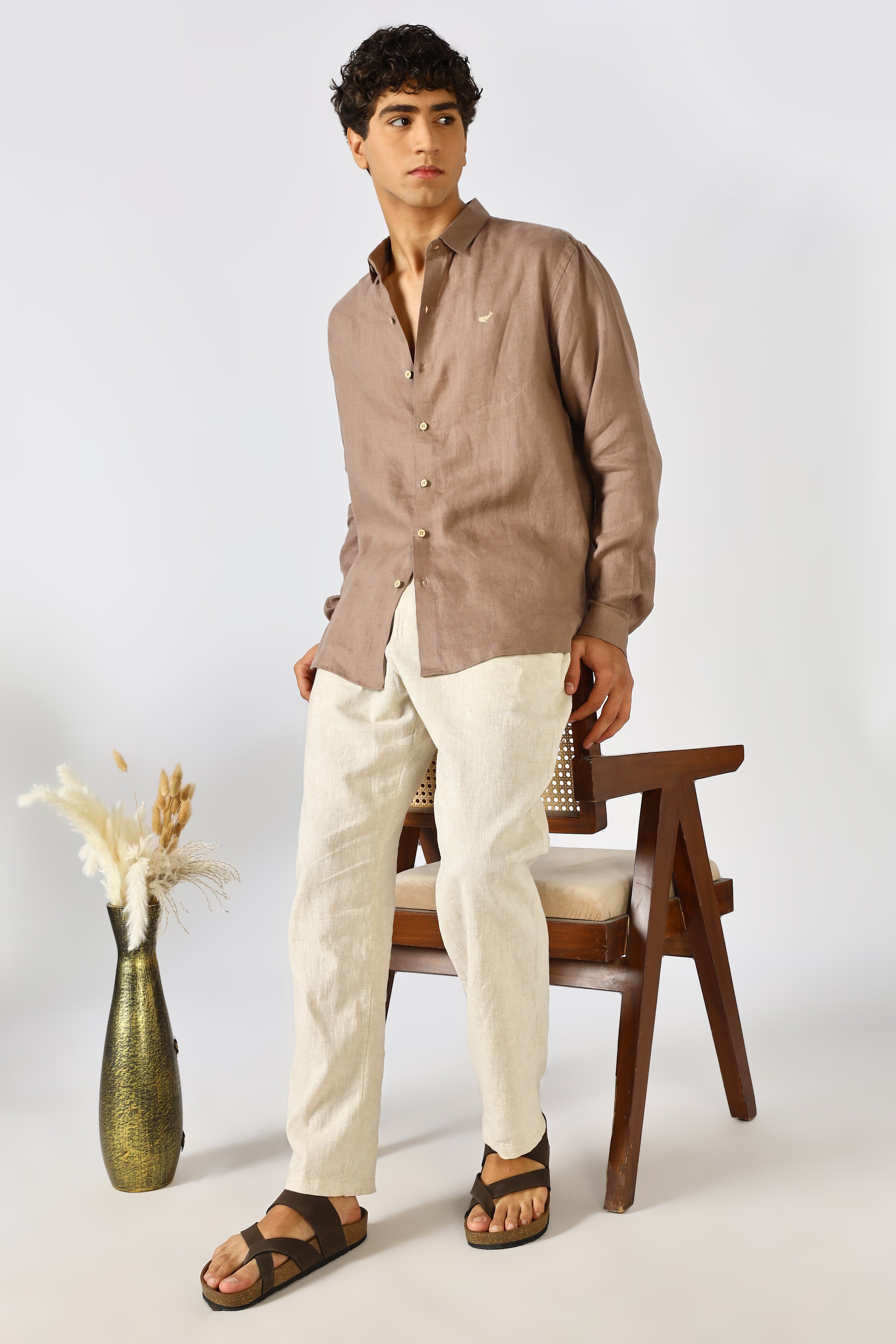 Sandstone 100% Linen 60s Lea Shirt