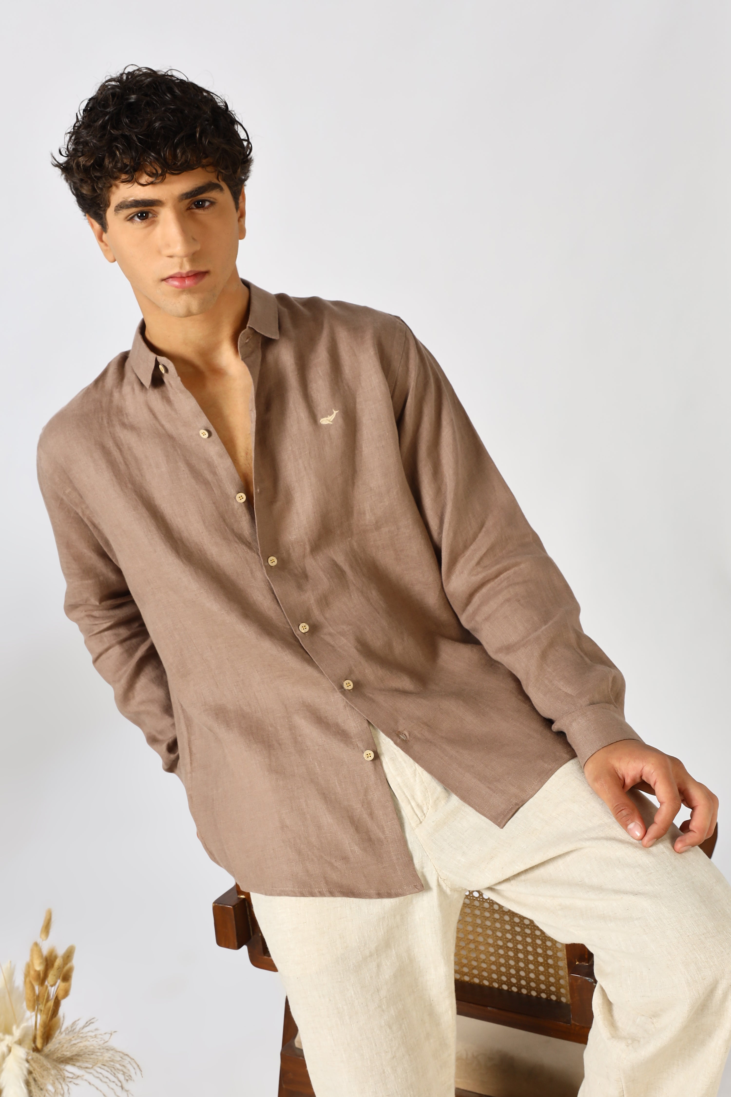 Sandstone 100% Linen 60s Lea Shirt