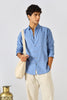 Light Blue 100% Linen 44 Lea Shirt