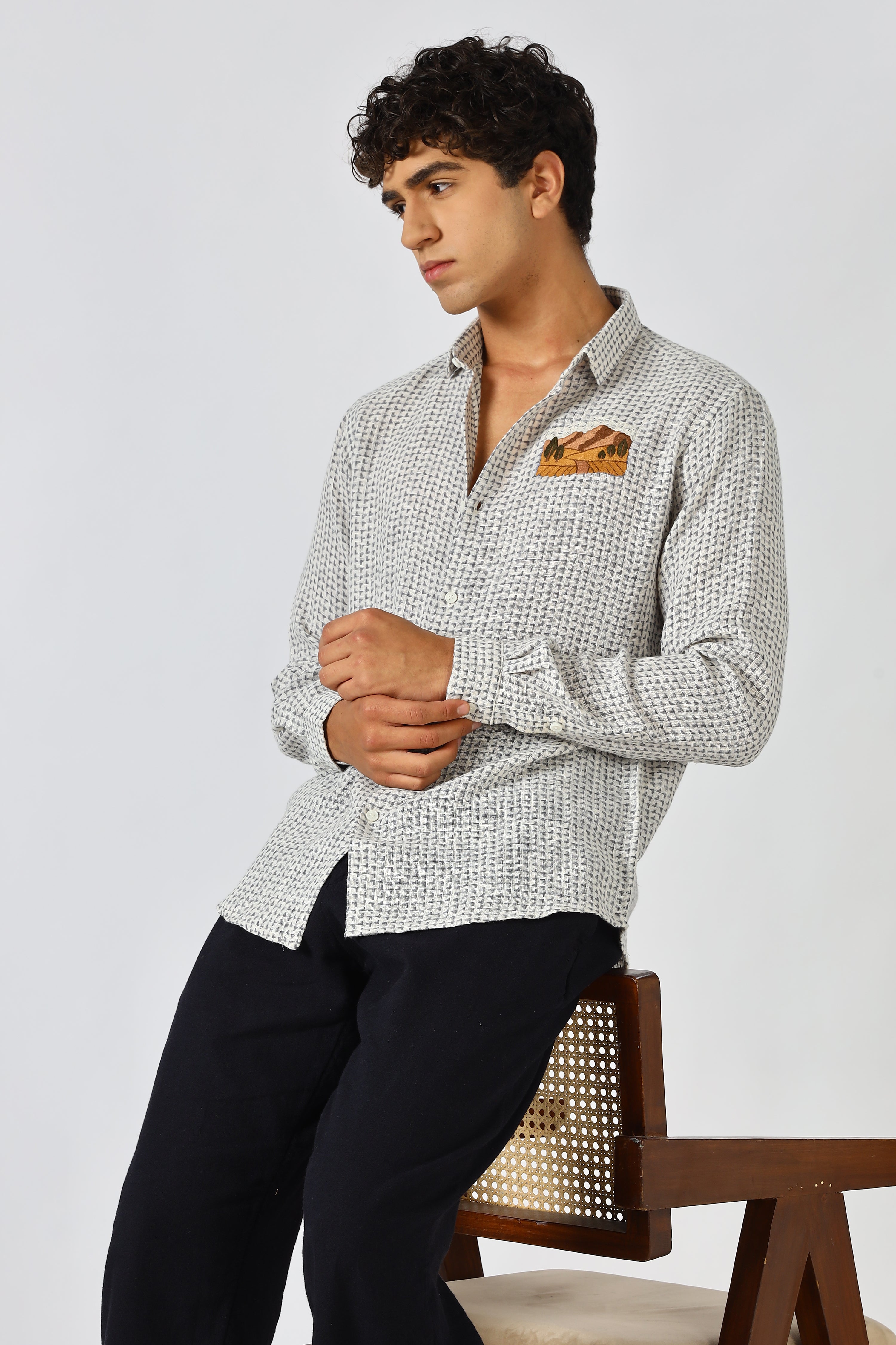 Desert Trail Embroidered Cotton Shirt