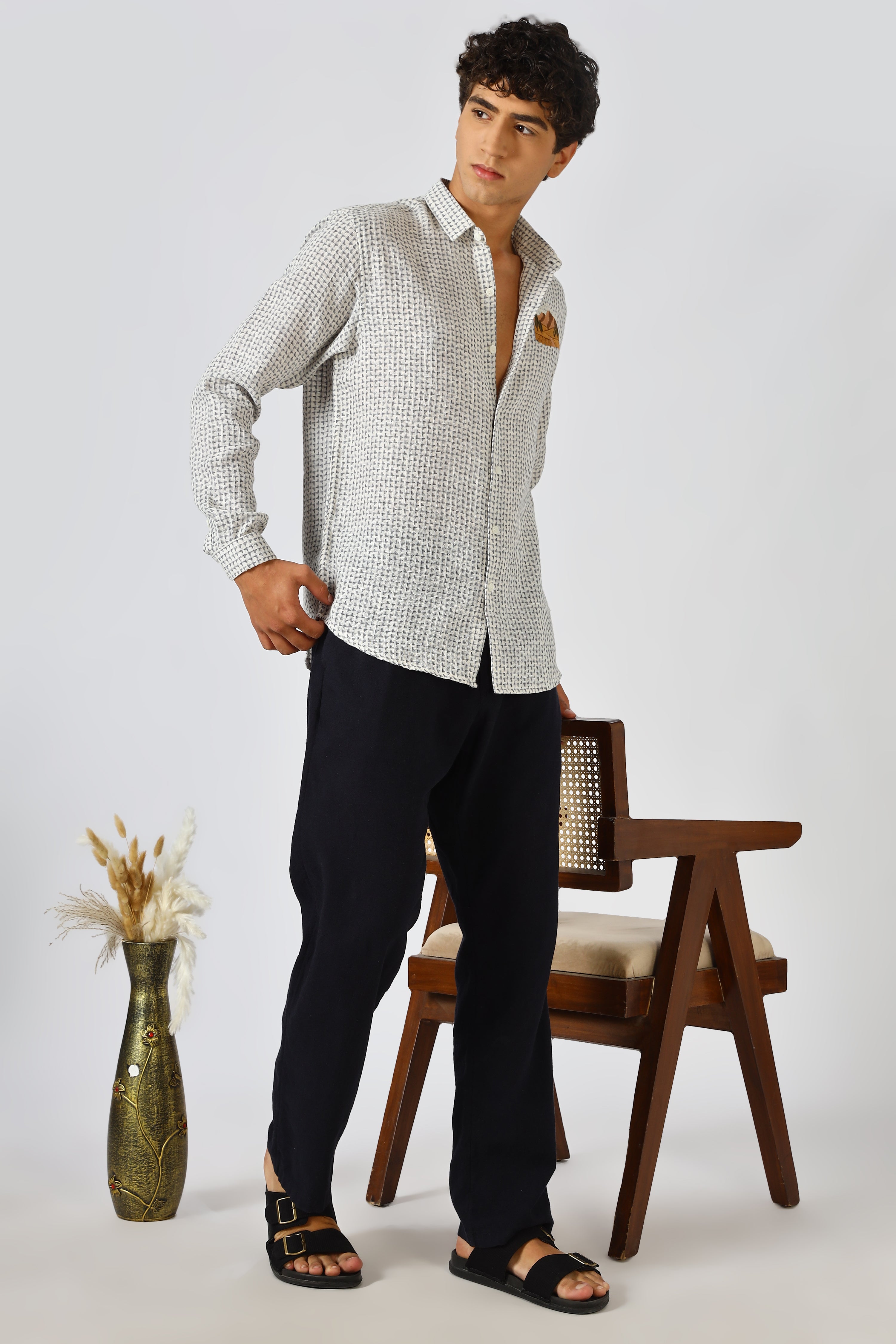 Desert Trail Embroidered Cotton Shirt