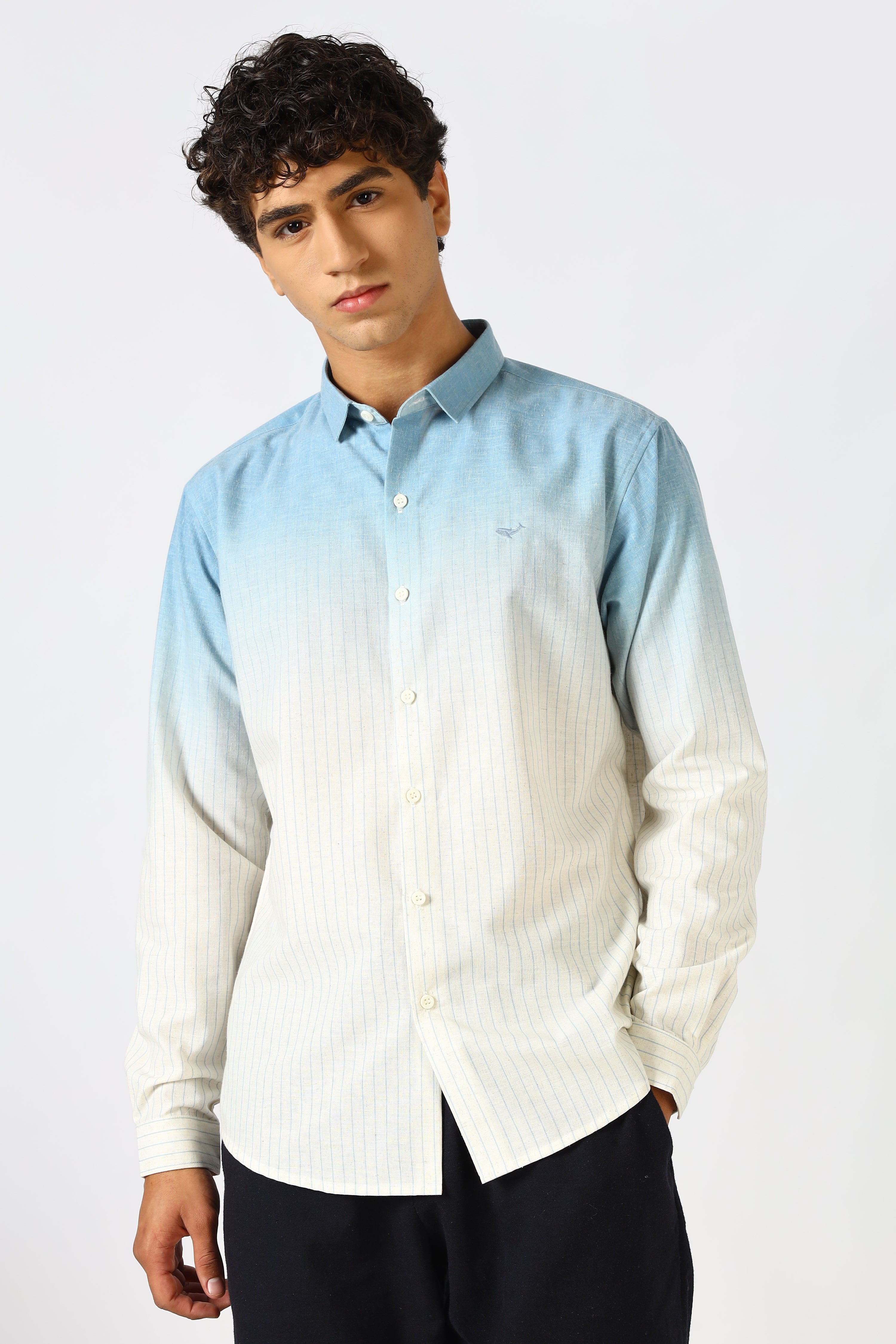 Blue Mirage Striped Ombré Shirt