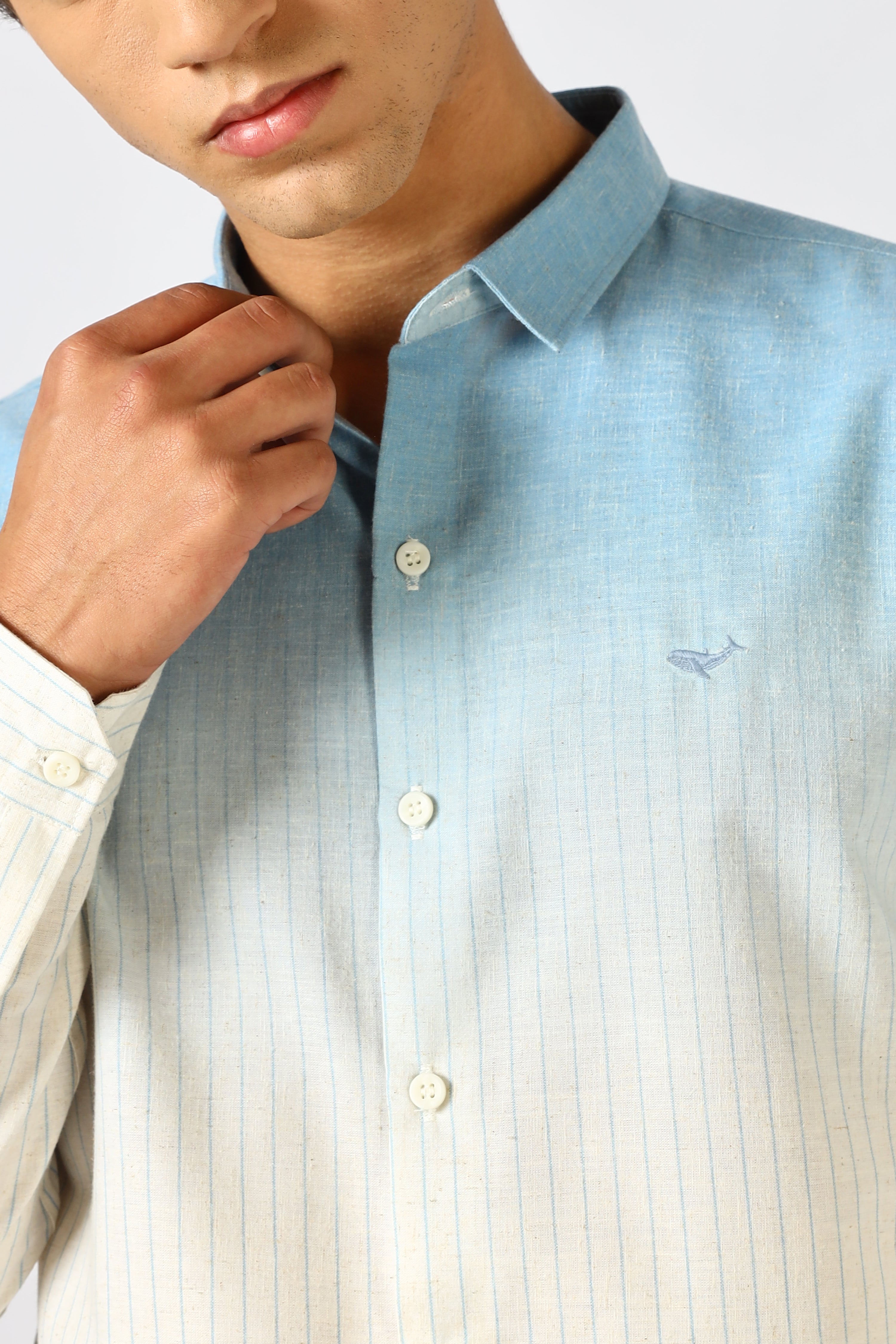 Blue Mirage Striped Ombré Shirt