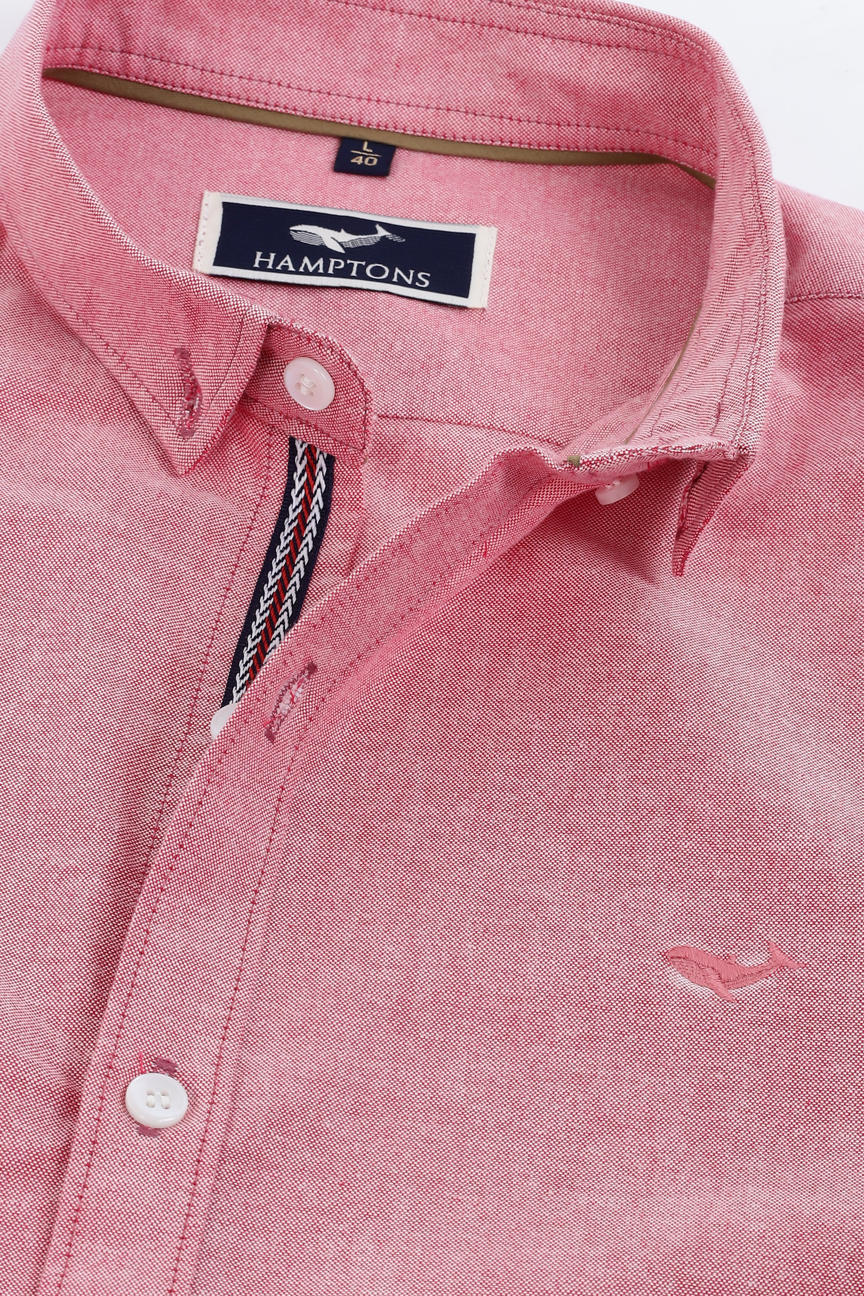 Coral Rose Pre-washed Oxford Shirt