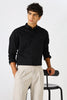Cinematic Satin 100% Giza Cotton Regular Fit Black Shirt