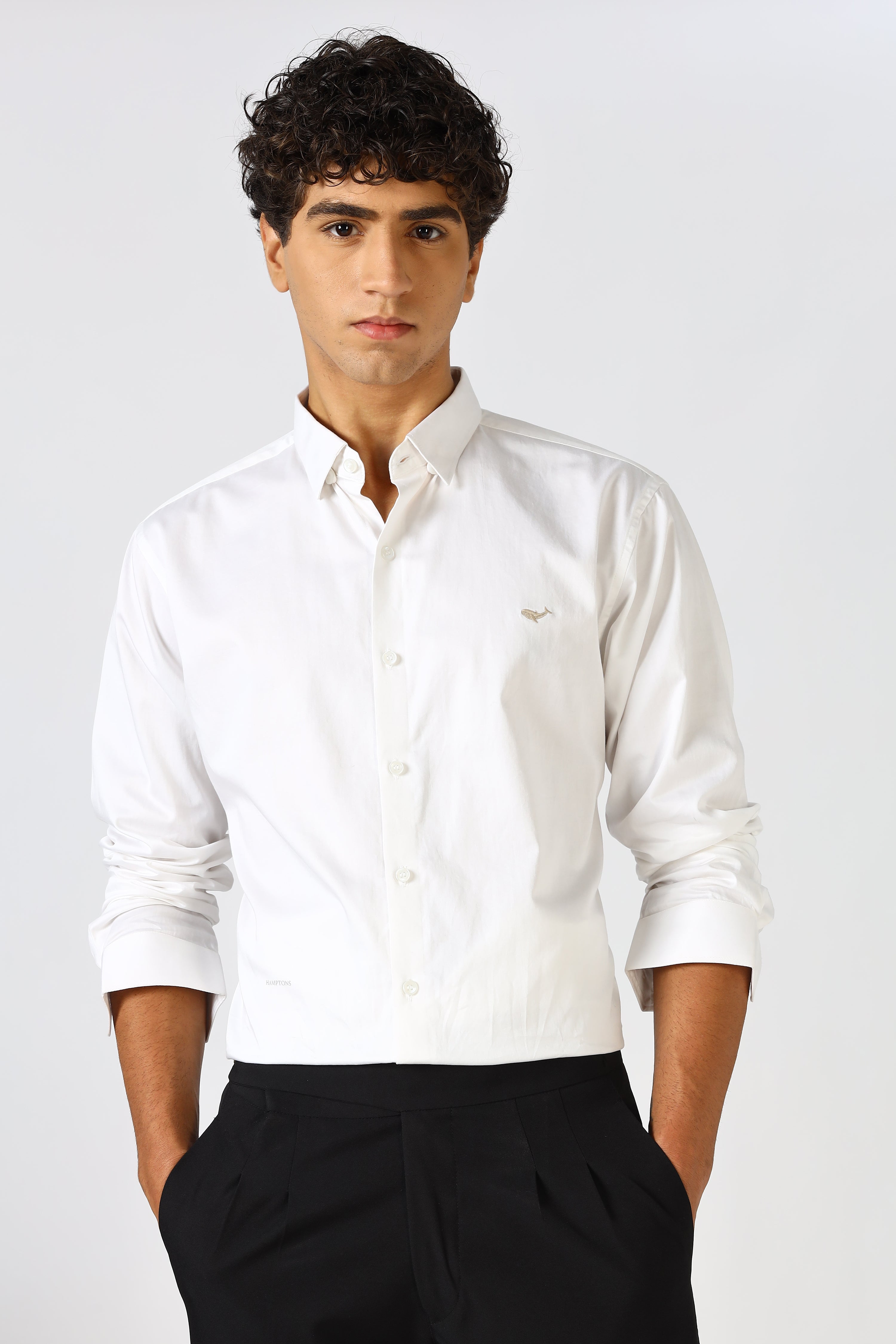 White Mirage Cinematic Satin 100% Giza Cotton Shirt