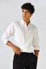 Cinematic Satin 100% Giza Cotton Regular Fit White  Shirt