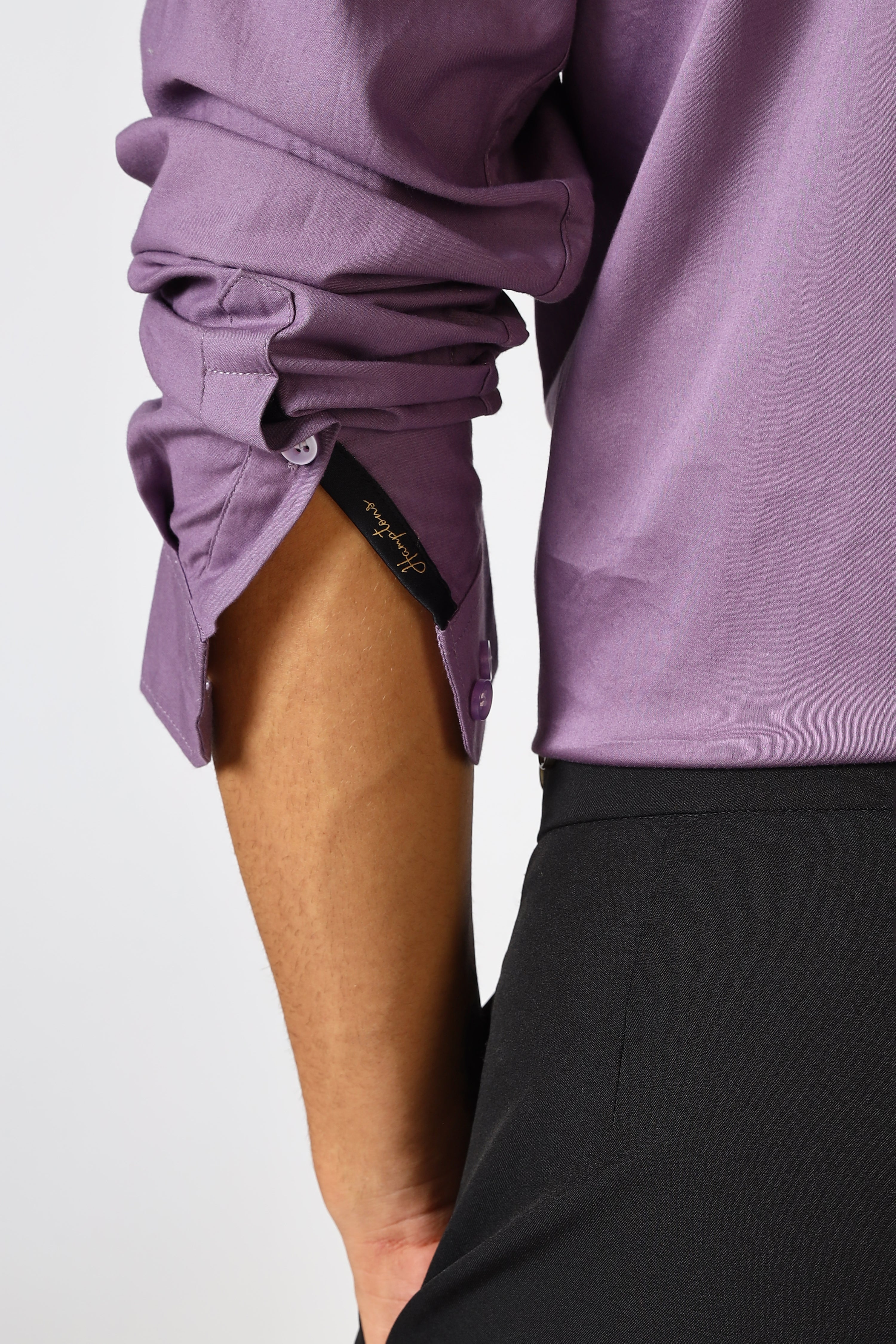 Mauve Violet Cinematic Satin 100% Giza Cotton Shirt