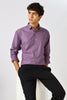 Cinematic Satin 100% Giza Cotton Regular Fit Violet Shirt