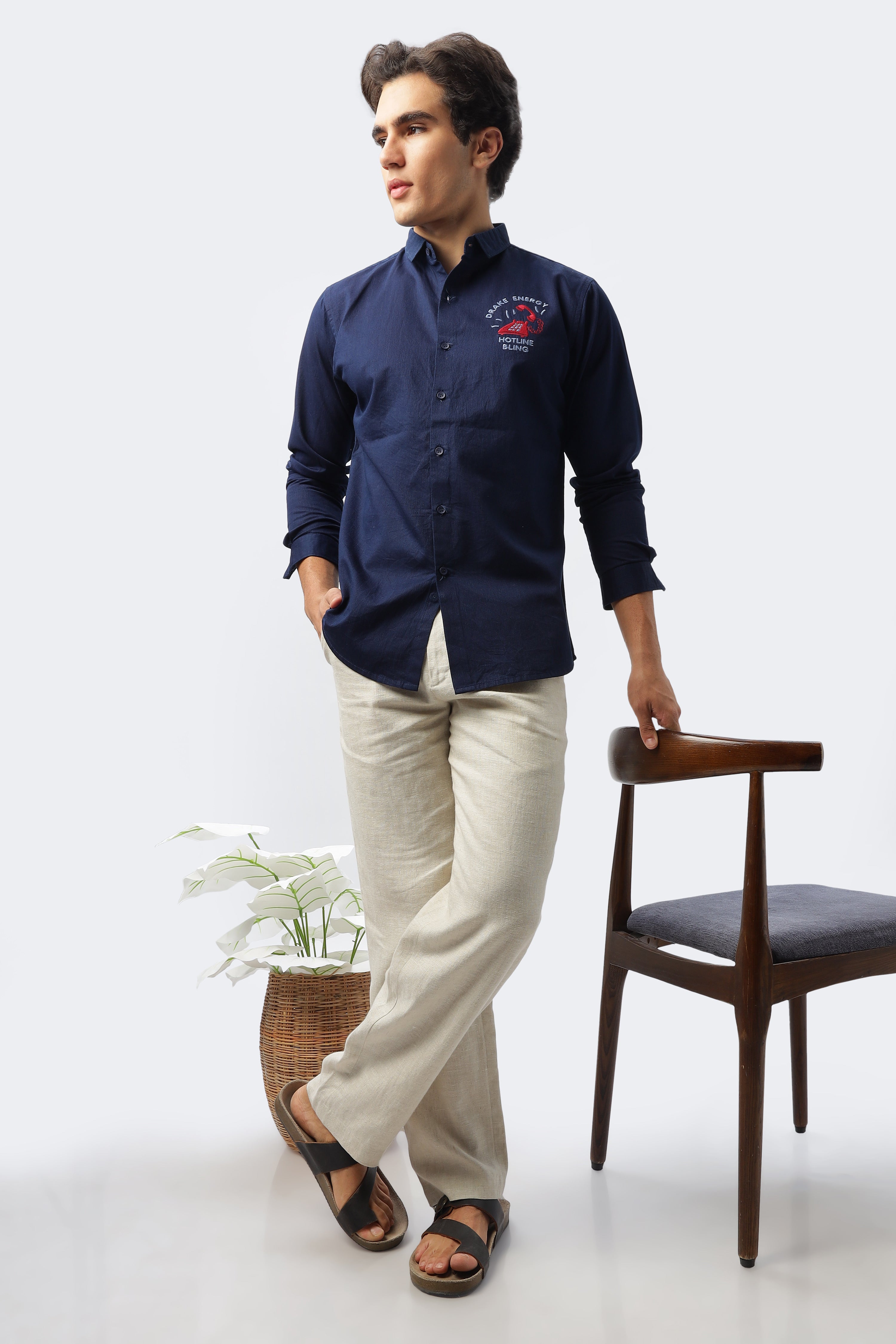 Drake Energy Embroidered Classic Shirt