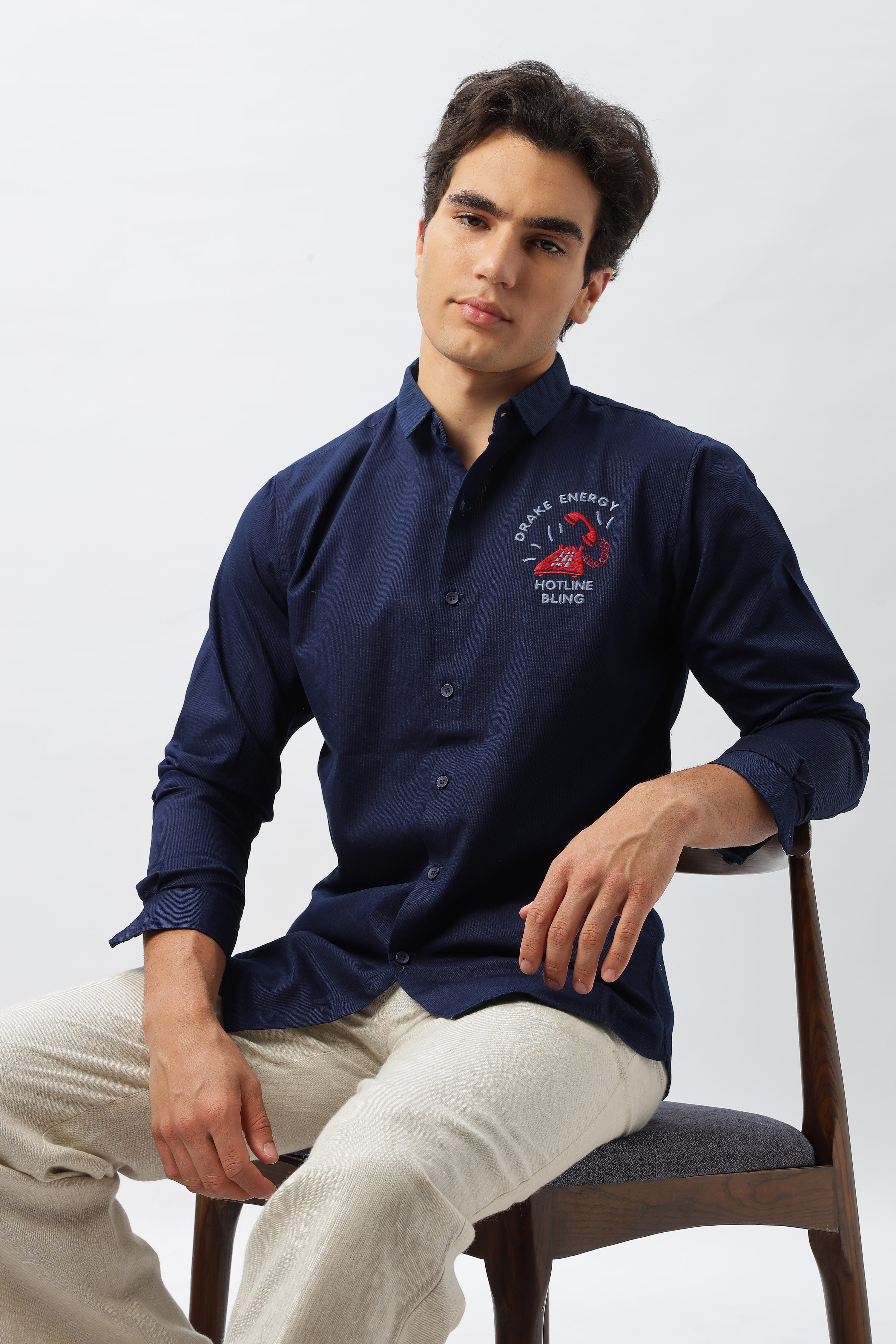 Drake Energy Embroidered Classic Shirt