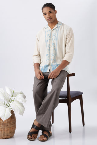Blue Bloom Summer Panel Shirt