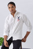 American Bald Eagle Embroidery White Shirt