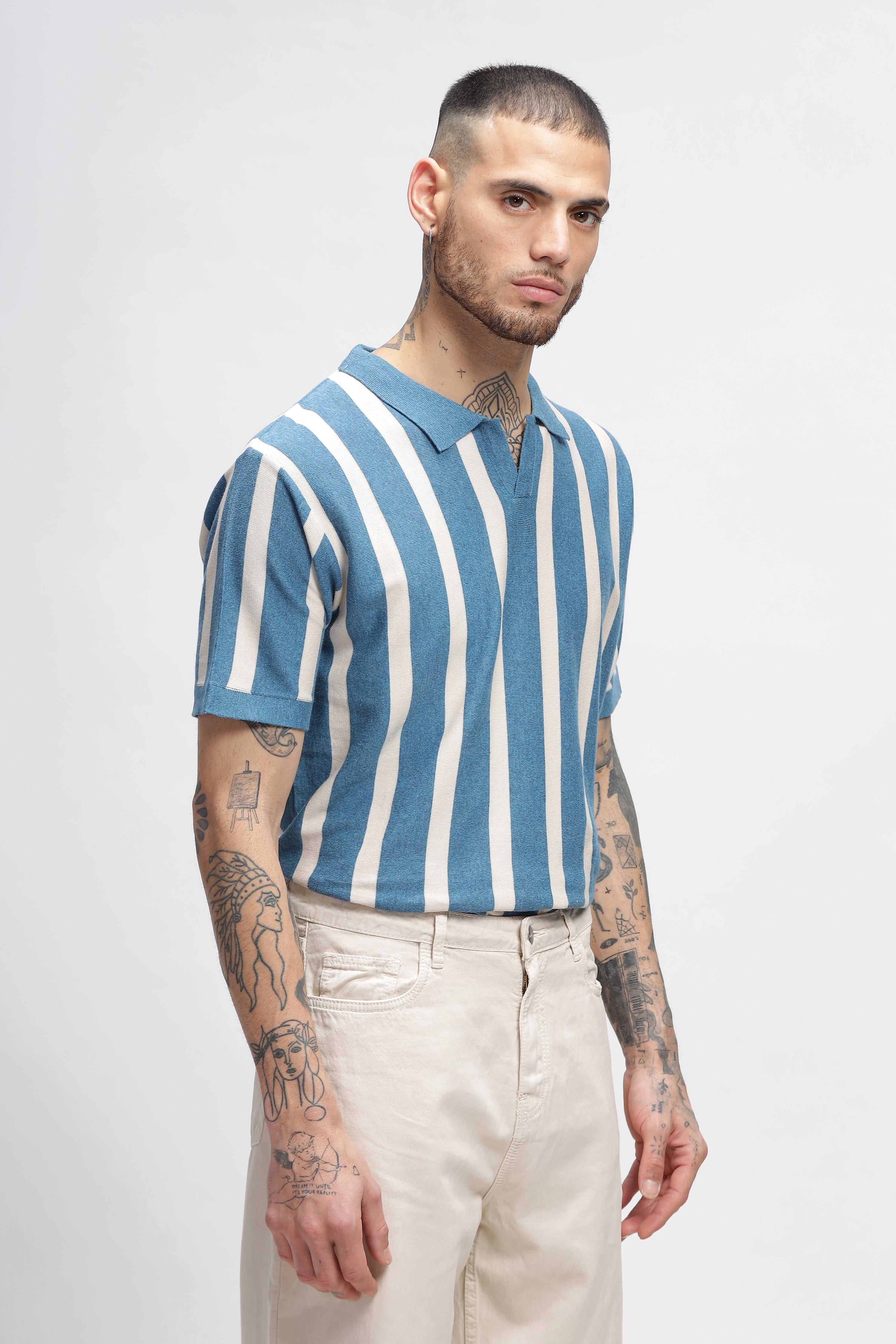 Morning Blue Stripes Old Money Polos