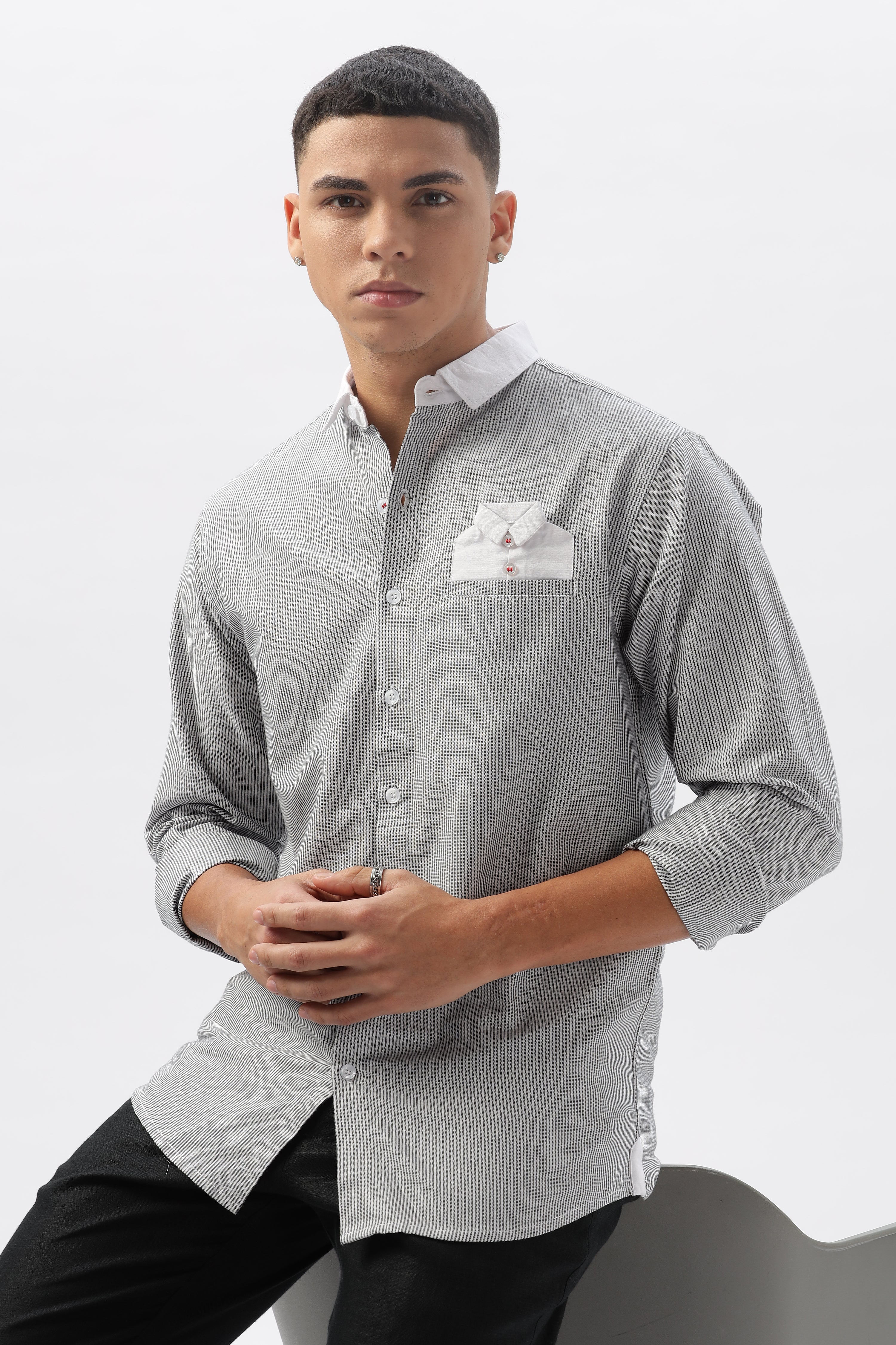 Shirtified Pocket Couture Statement Shirt