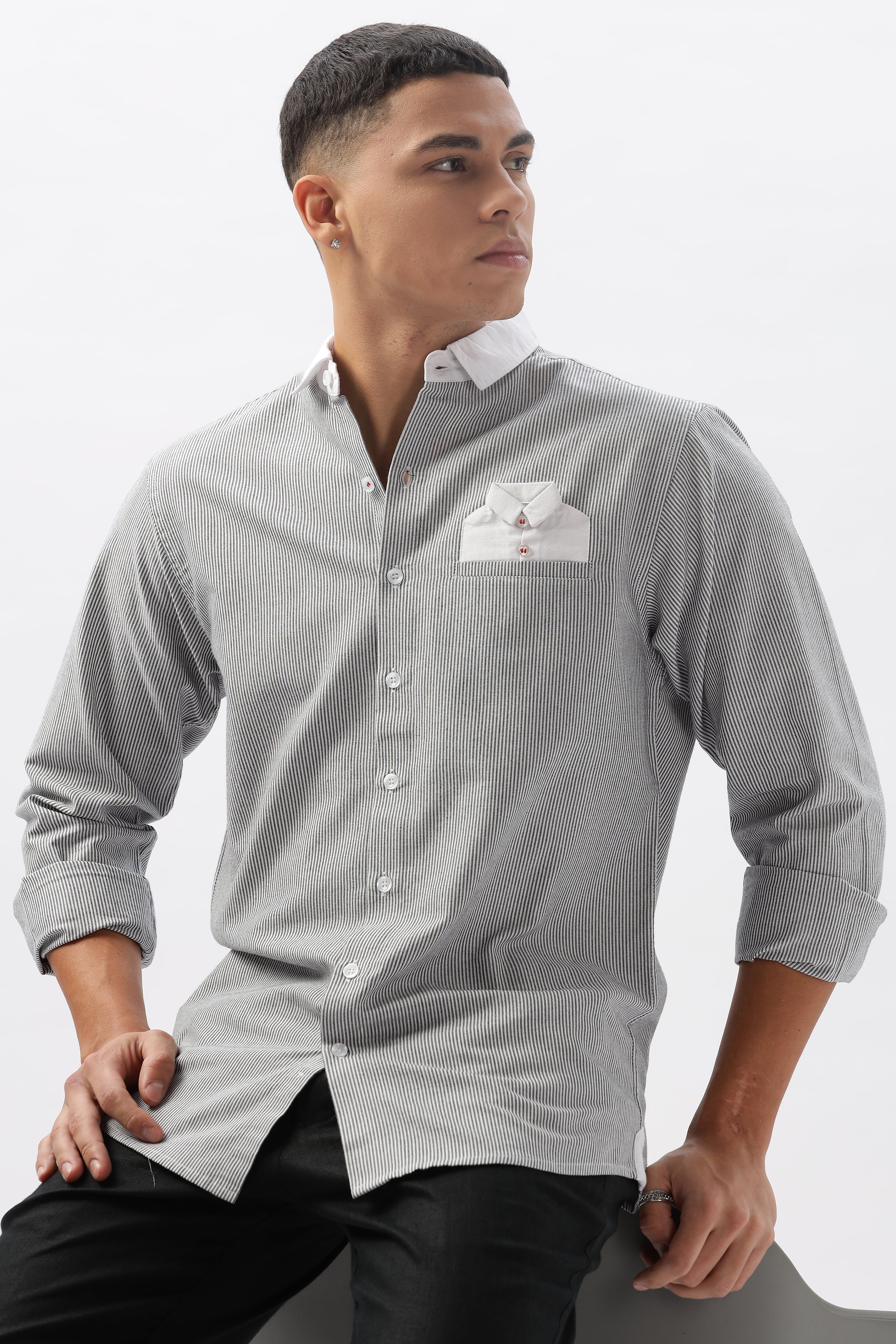 Shirtified Pocket Couture Statement Shirt