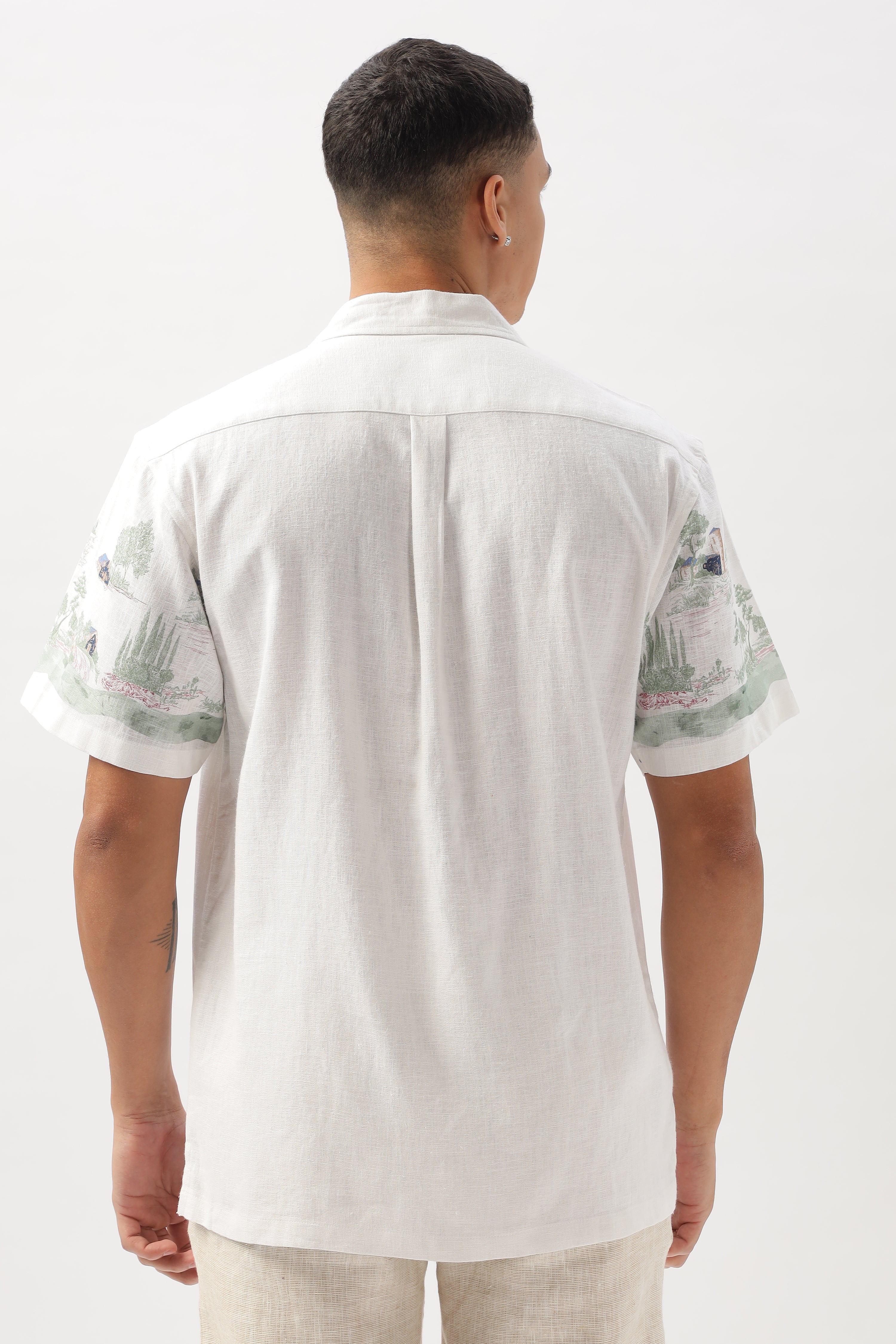 Shirakawa White Position Print Shirt