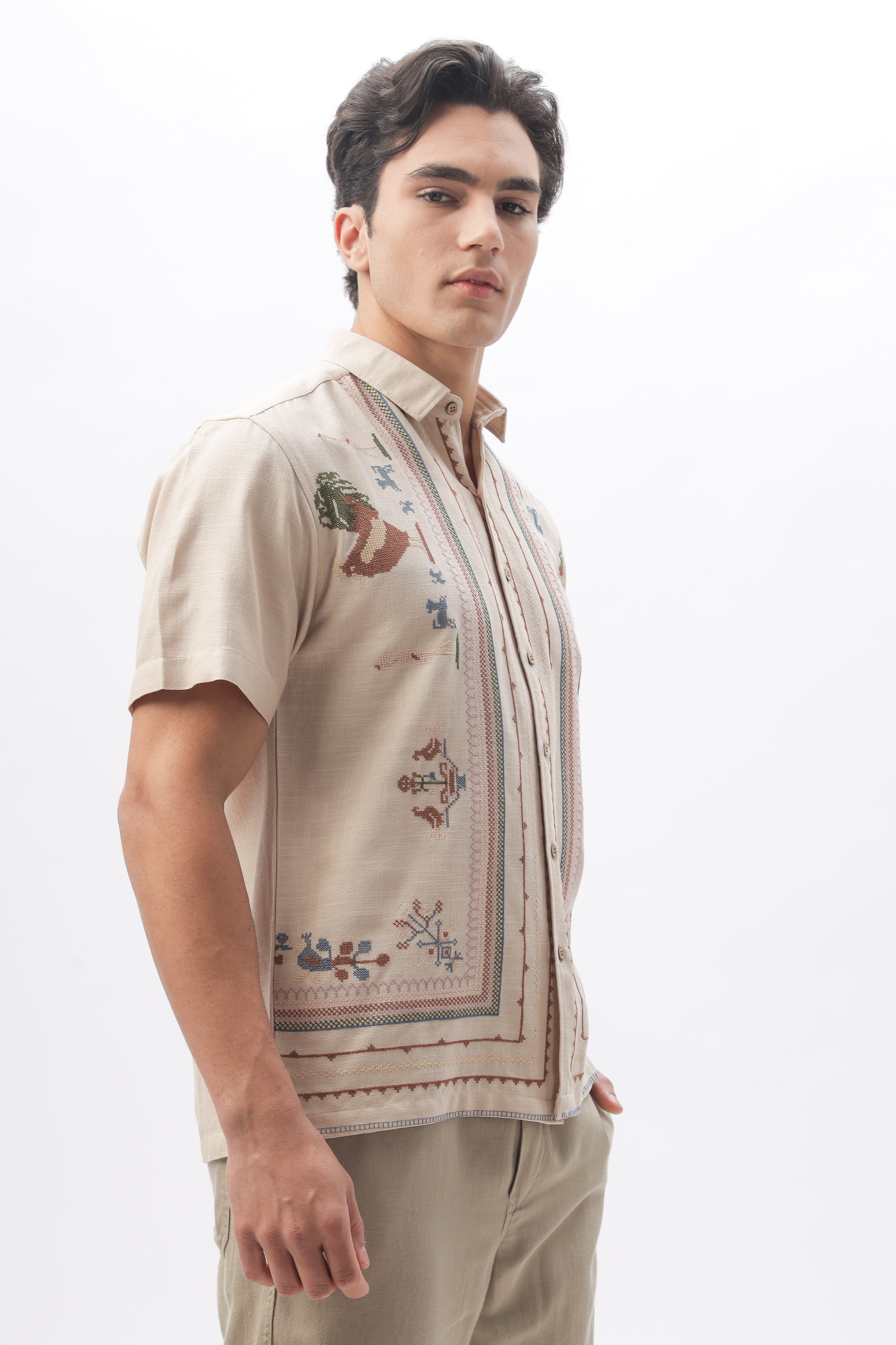 Founder's Fav Story Intricate Embroidery Shirt