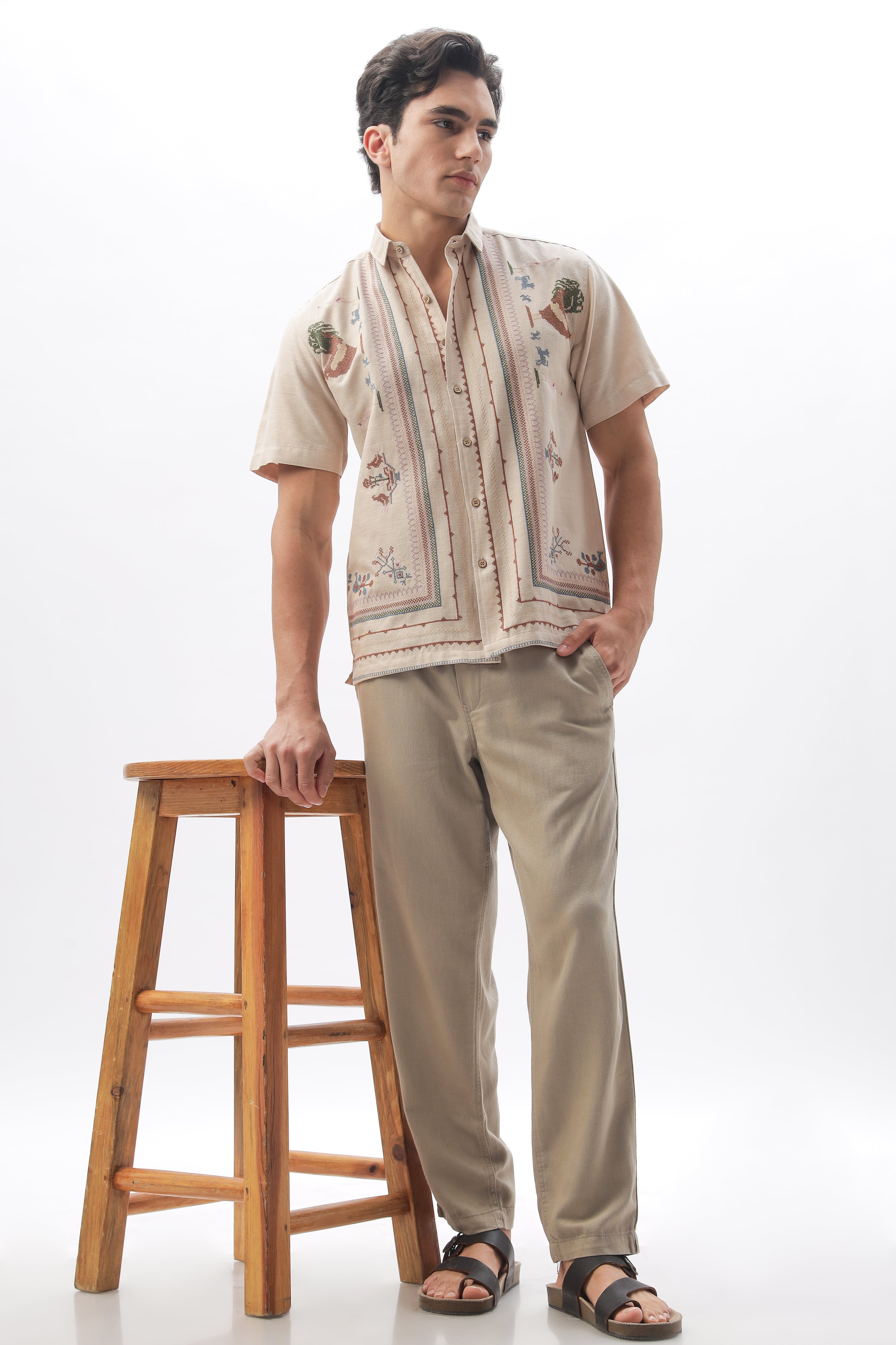 Founder's Fav Story Intricate Embroidery Shirt