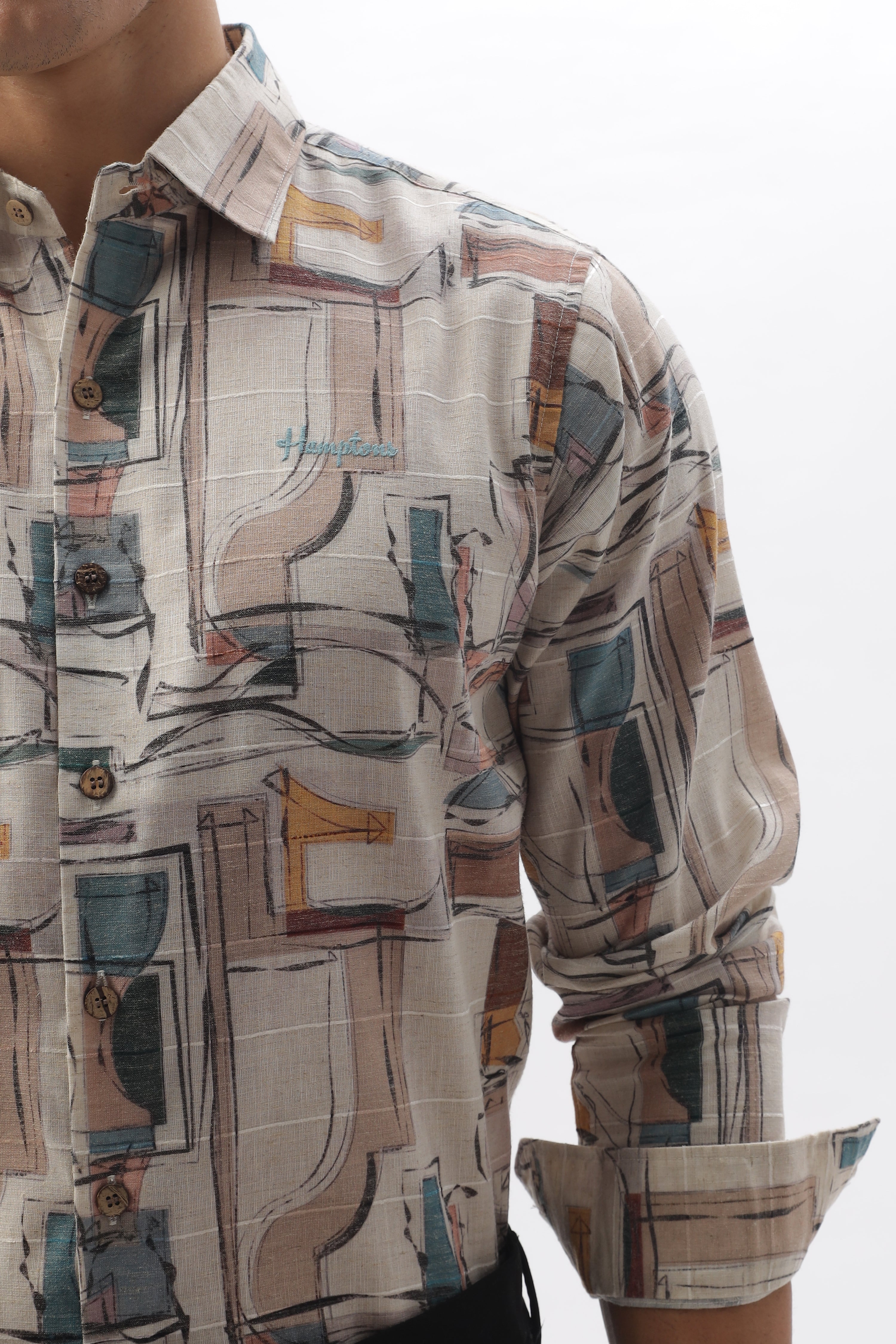 Picasso Heritage Abstract Printed 100% Cotton Shirt