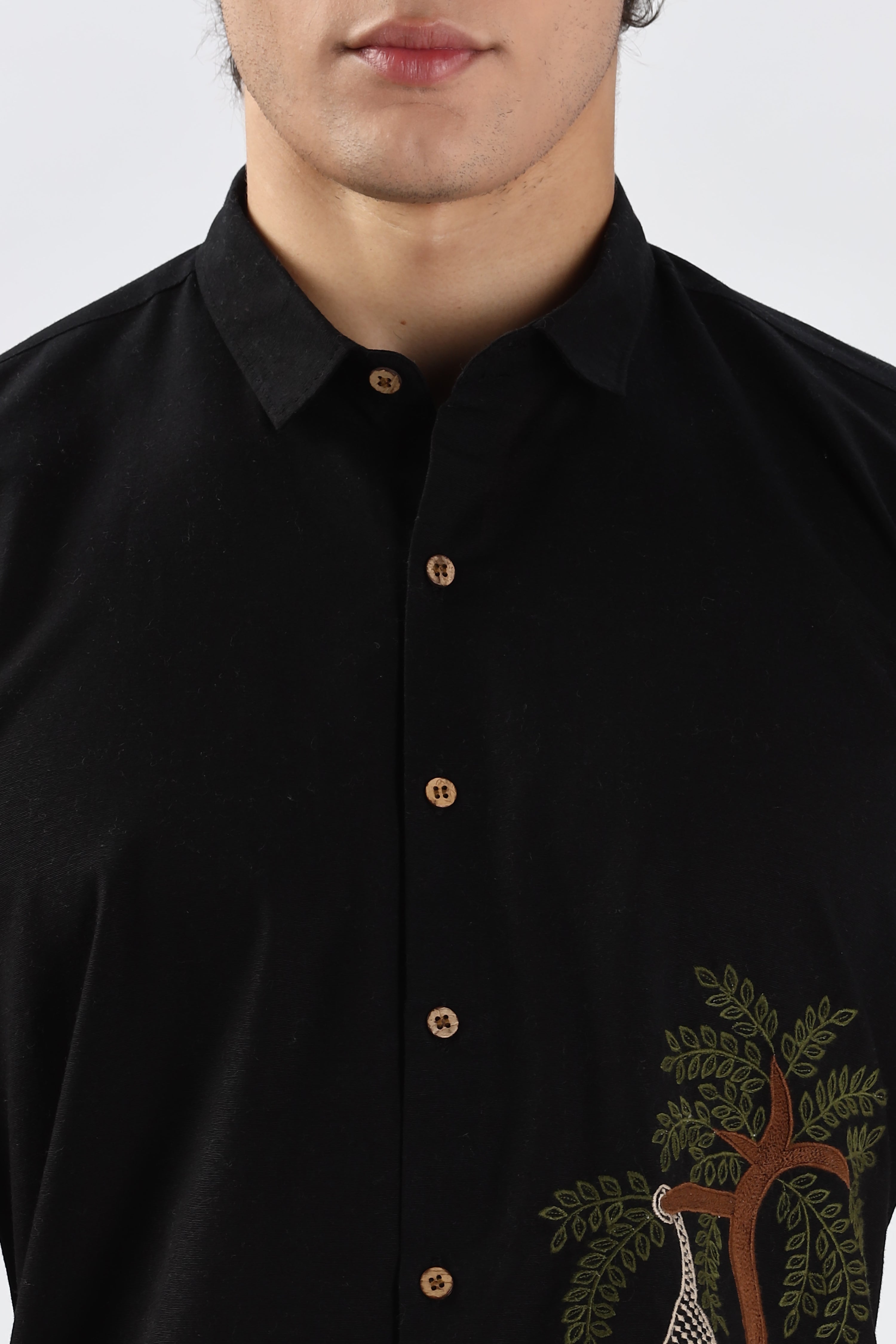 Monkeyin' Around Embroidery Classic Fit Shirt