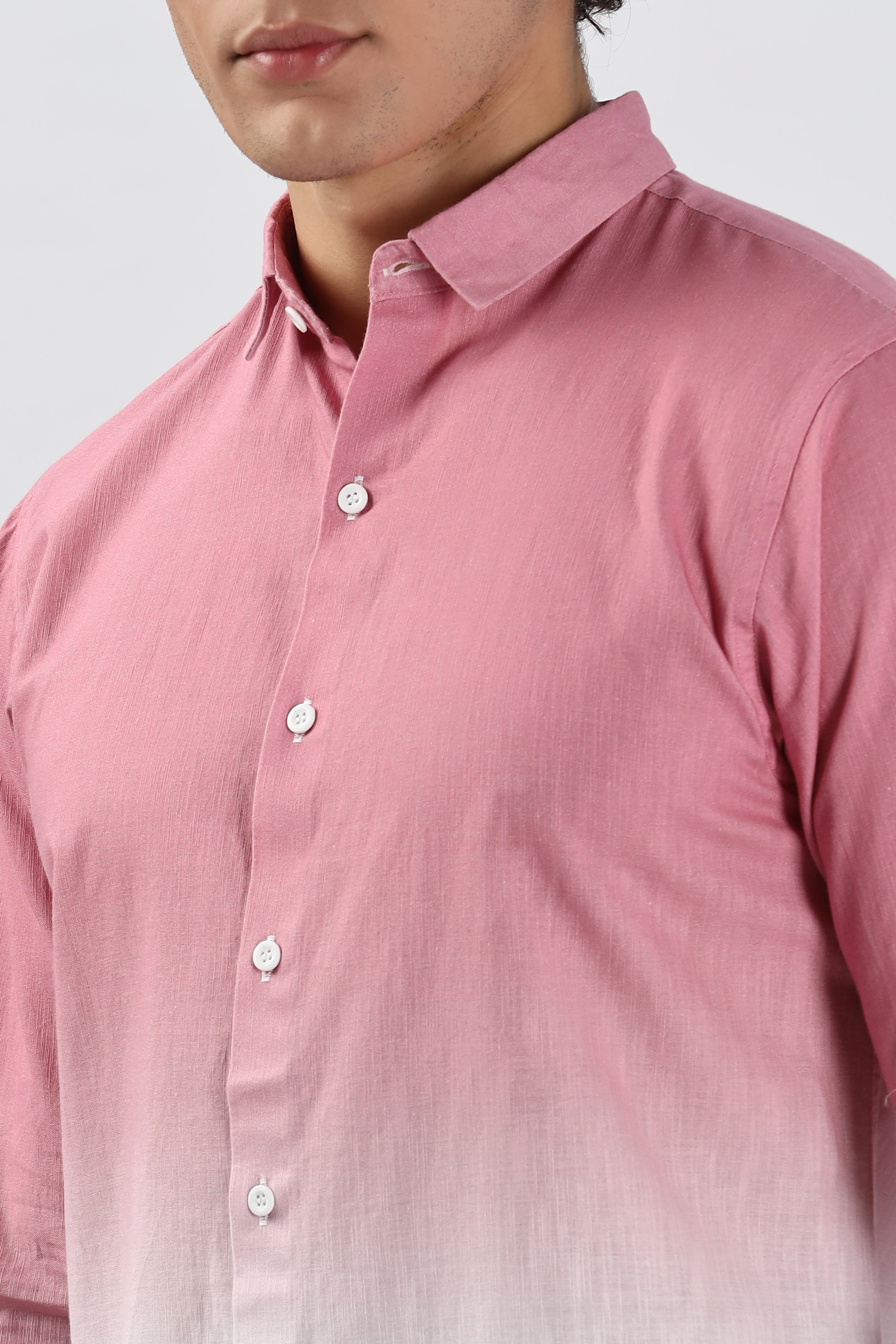 Ombré 100% Cotton Tuscany Pink Shirt