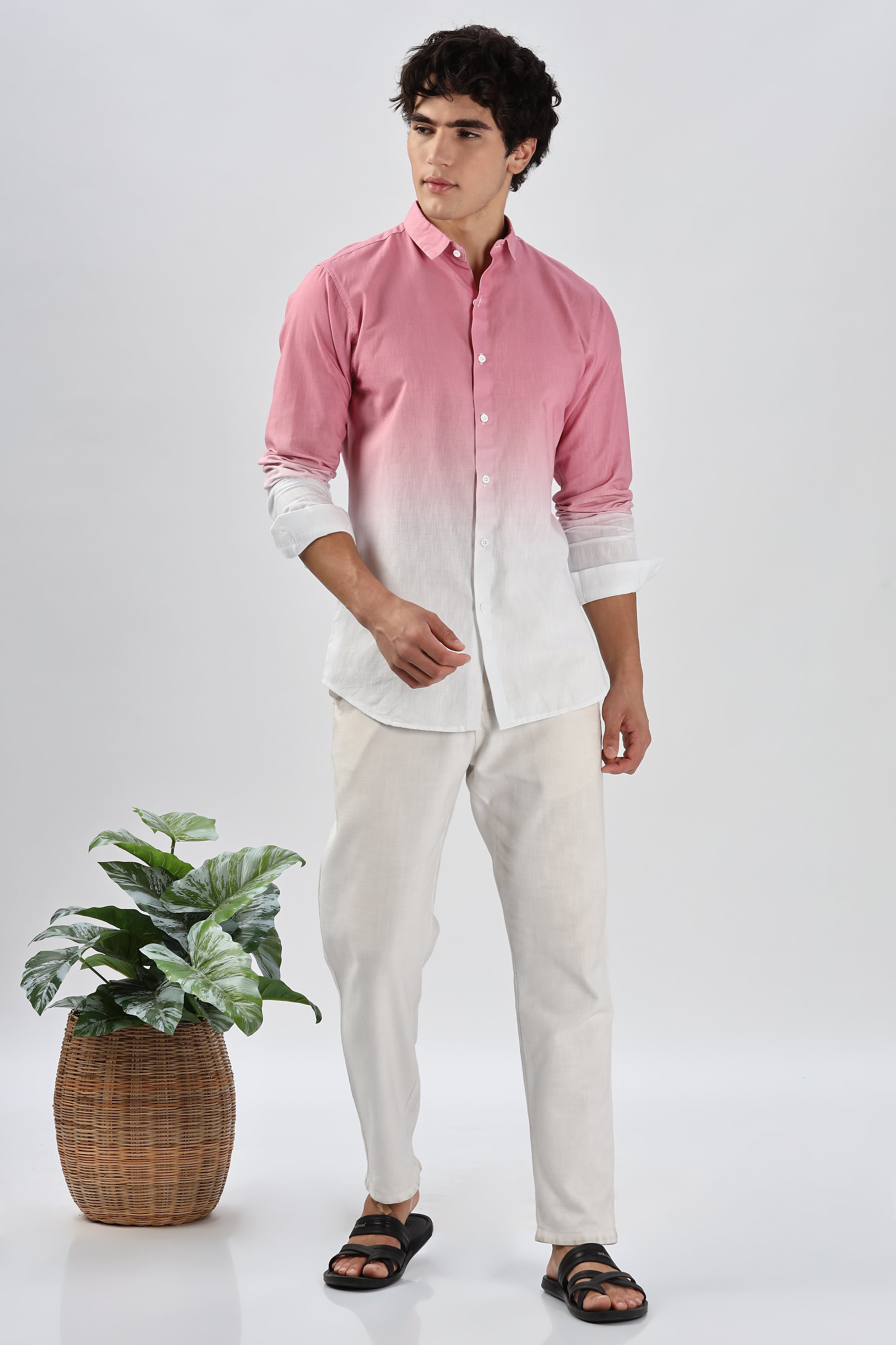 Ombré 100% Cotton Tuscany Pink Shirt