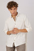 Dublin Ivory 100% Cotton Mock-Linen Essential Shirt