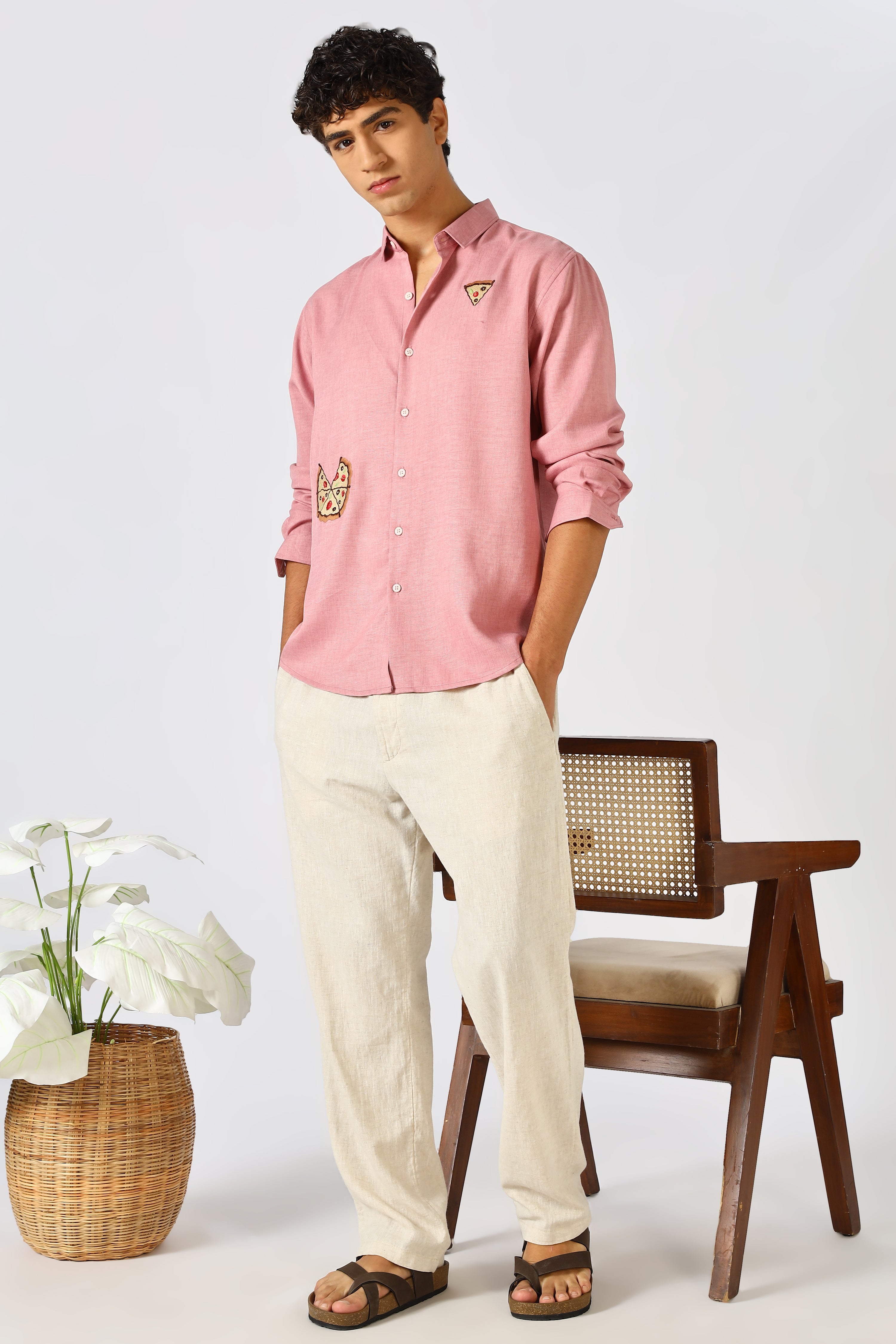 Café Sundown Slice Embroidered Shirt