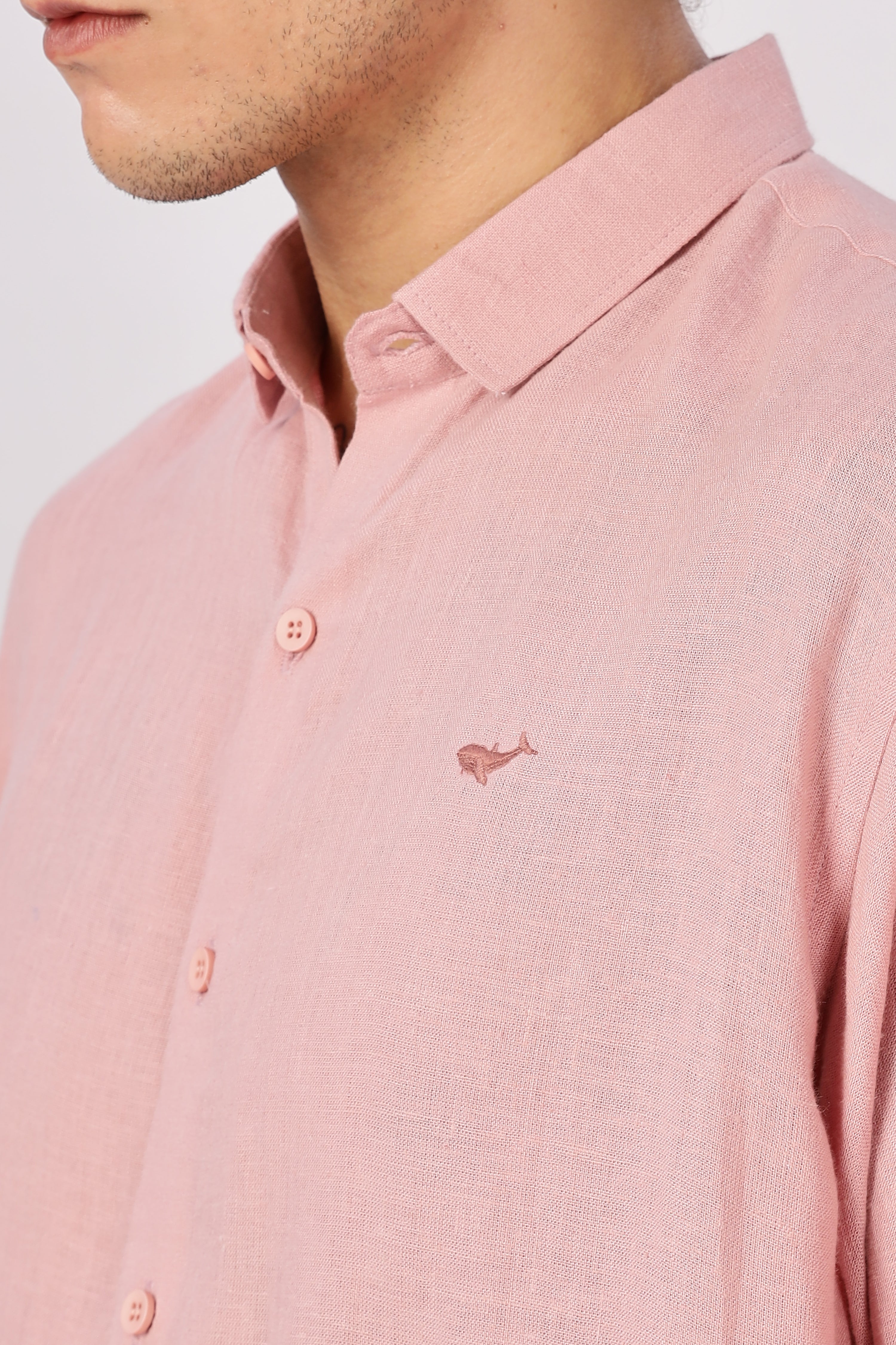Pink 100% Linen 60s Lea Shirt