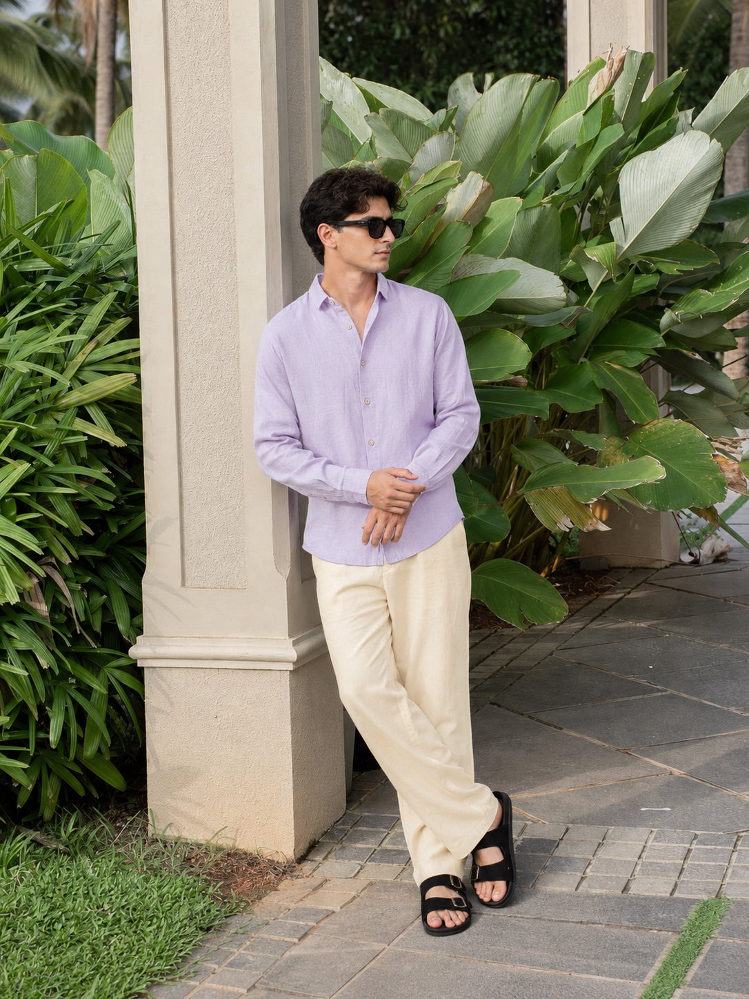 Lavender Ease Linen Co-ord Set outfit for men