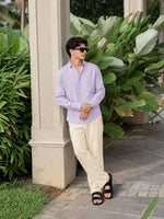 Lavender Ease Linen Co-ord Set outfit for men