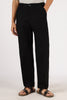 Linen-style 100% Cotton Relaxed Fit Black Pant
