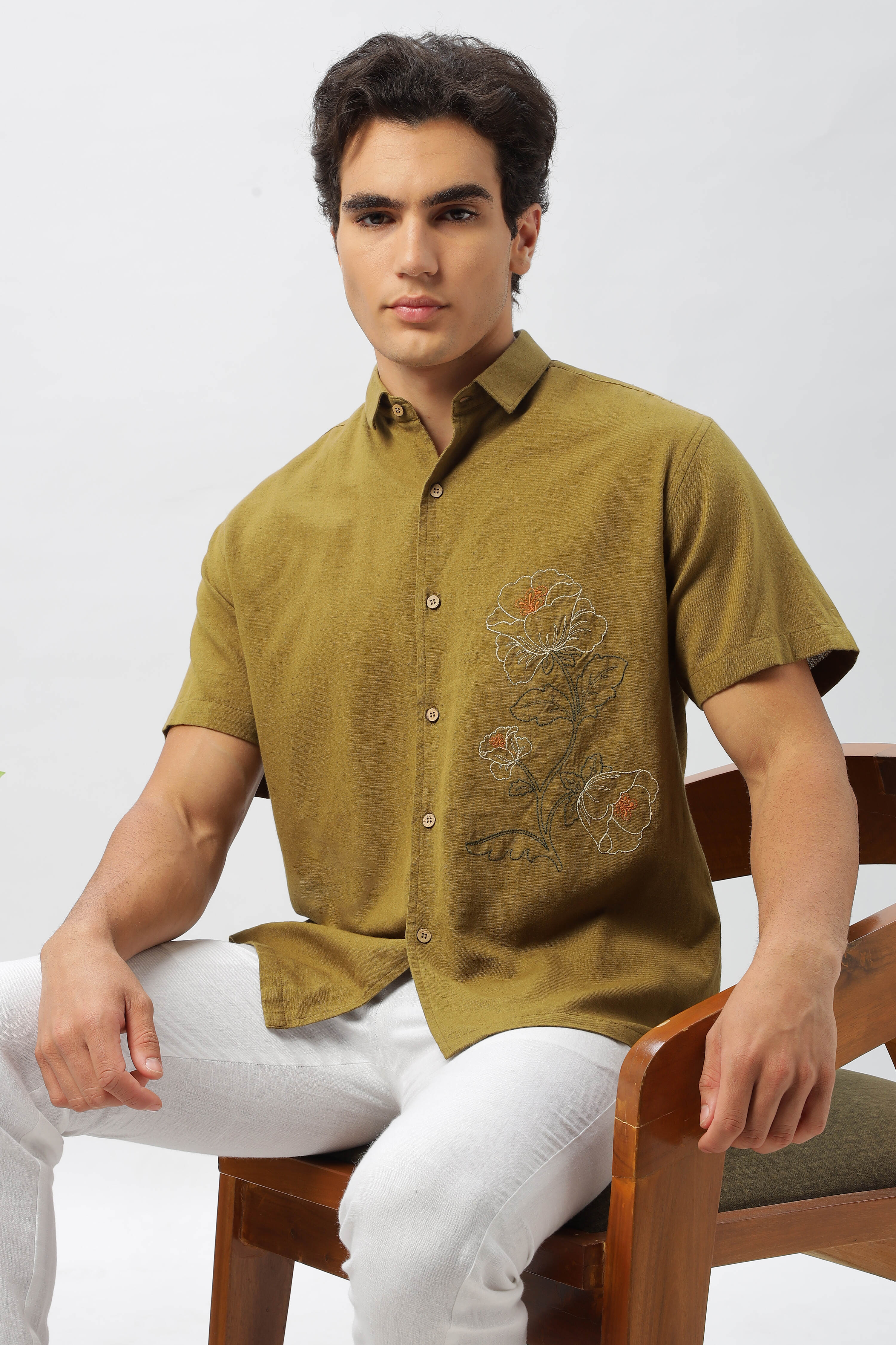 Petalscape Embroidered Shirt