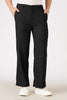 Free Flow Cotton:Linen Parallel Fit Black Pants