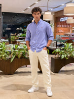 Porto Purple 100% Linen Co-ord Set outfit for men