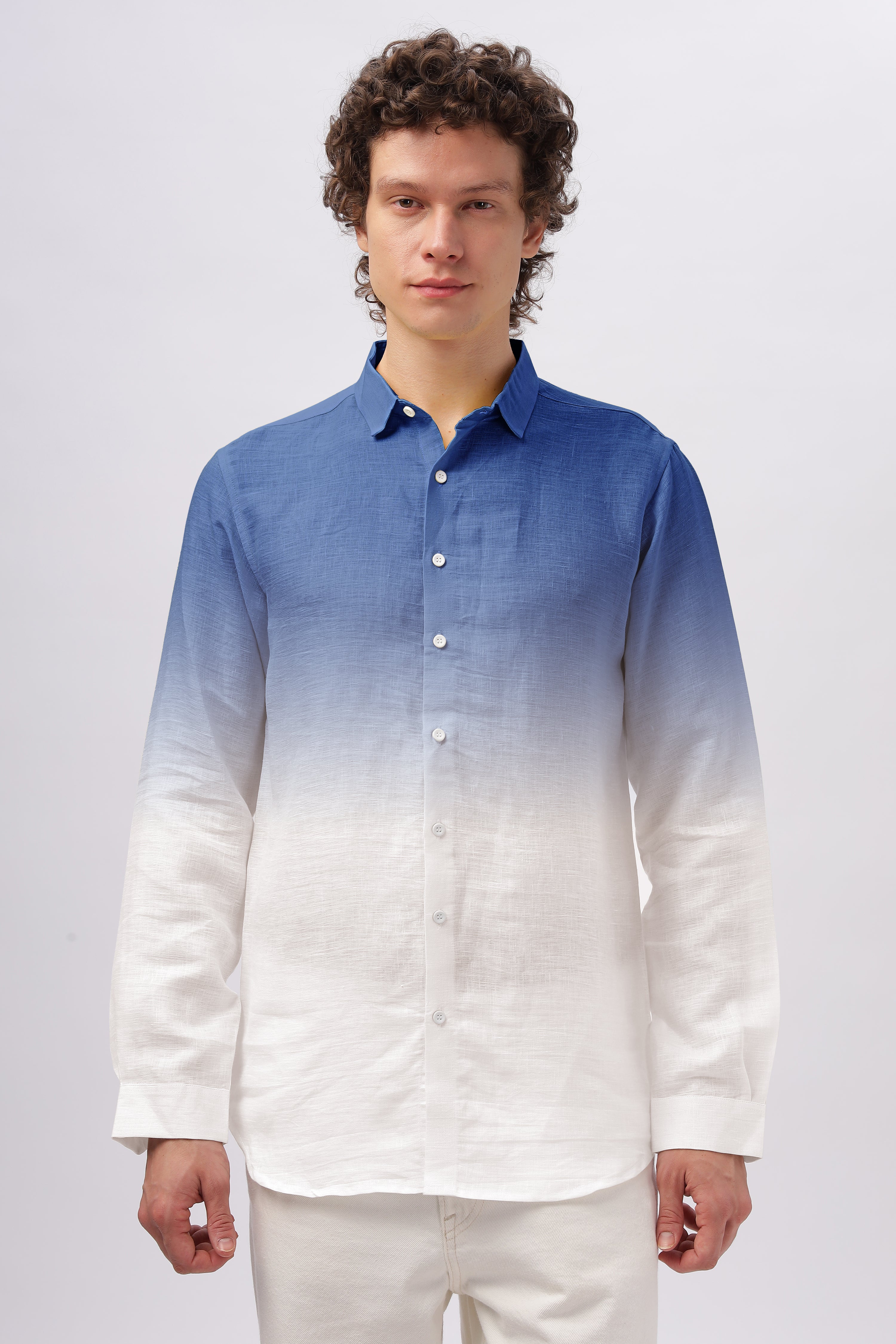 Ombré 100% Natural Bahamas Blue Shirt