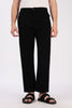 Linen-style 100% Cotton Straight Fit Jet Black Pant